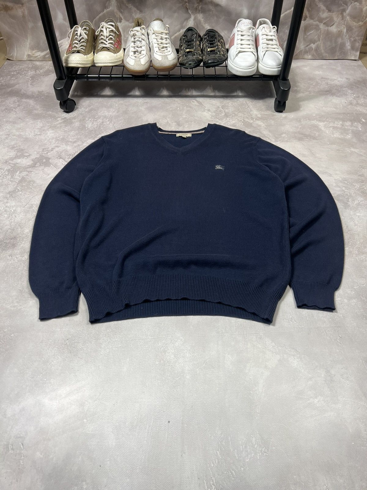Burberry Vintage Burberry Y2k V-neck Sweater Size US L / EU 52-54 / 3 - 1 Thumbnail