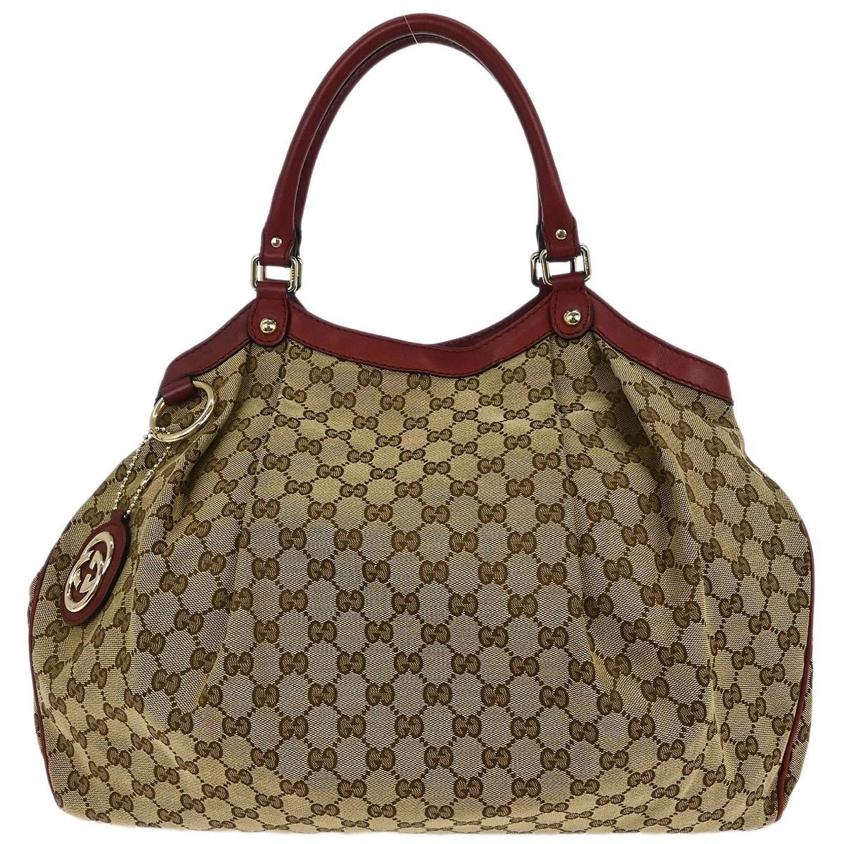 Gucci Gucci Sukey Tote GG Canvas with Leather Size ONE SIZE - 1 Thumbnail