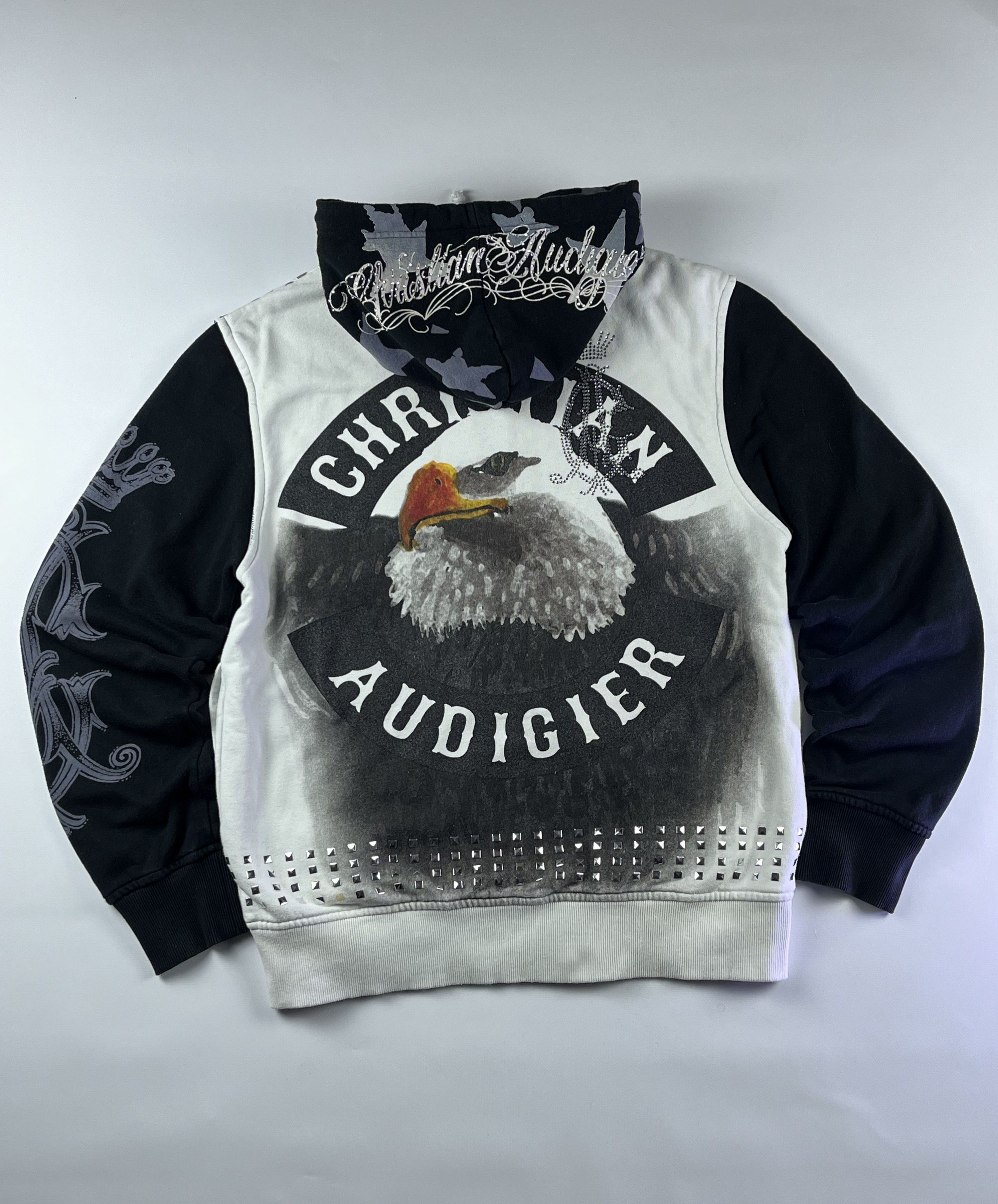 Christian Audigier × Ed Hardy RARE CHRISTIAN AUDIGIER AMERICAN EAGLE ZIP HOODIE Size US L / EU 52-54 / 3 - 1 Thumbnail