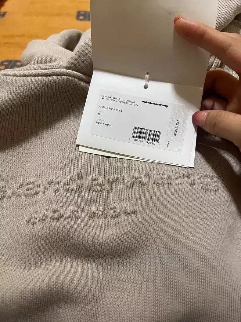 Alexander Wang Alexanderwang embossed style milk tea color hoodie S size. Size US S / EU 44-46 / 1 - 6 Thumbnail