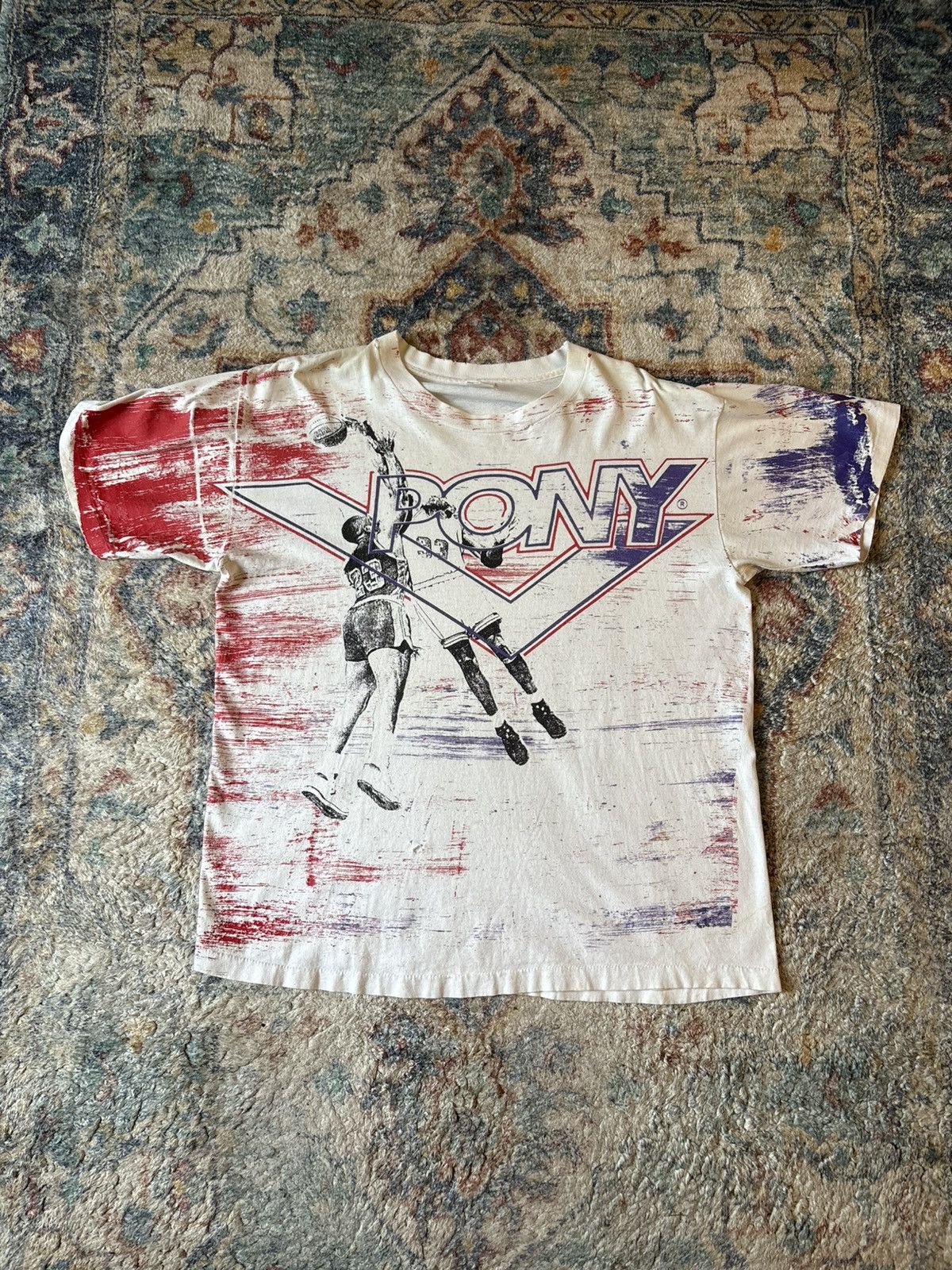 Vintage Vintage Pony Basketball All Over Print T-shirt Size XL Size US XL / EU 56 / 4 - 1 Thumbnail