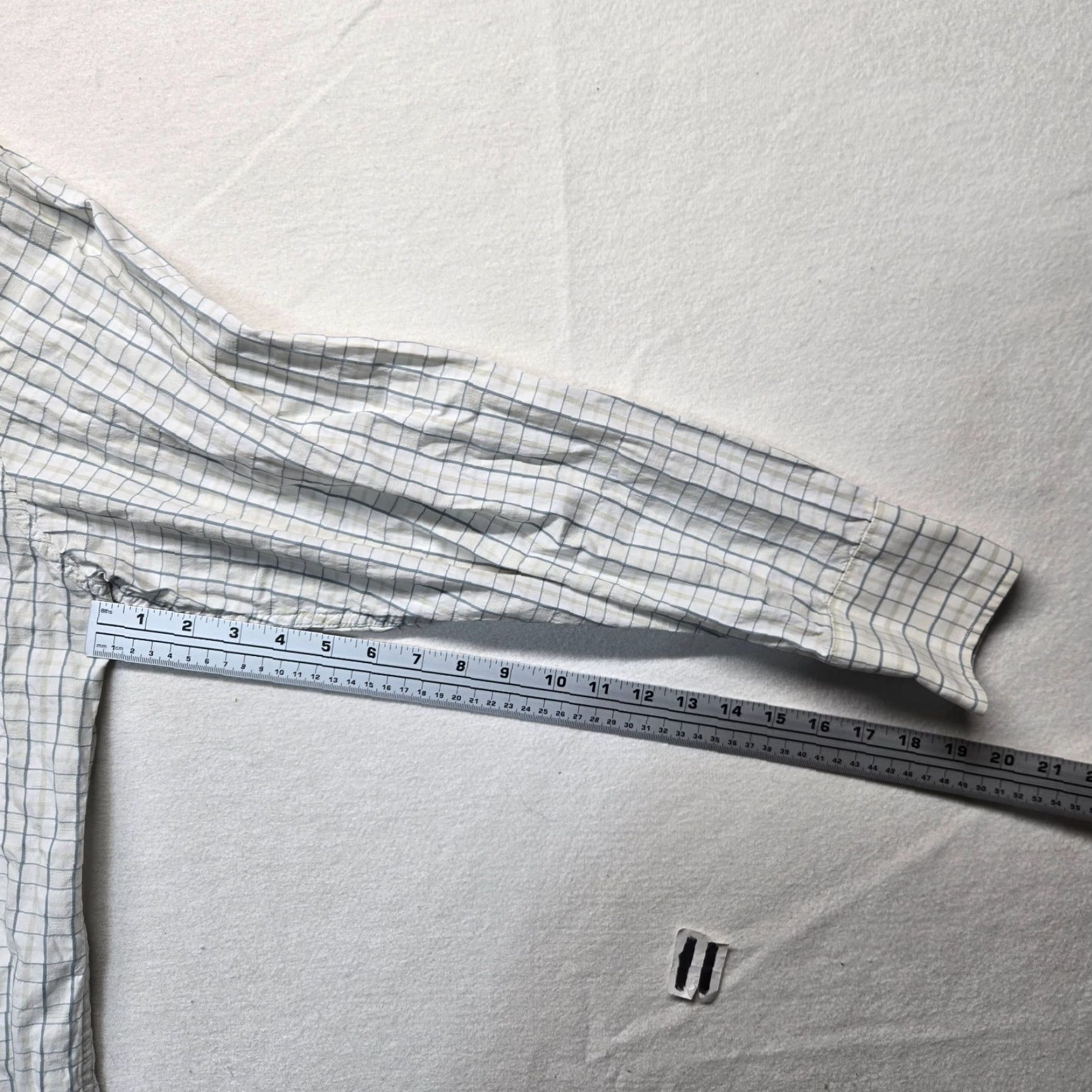 Izod VINTAGE IZOD Men's Shirt Casual Business Long Sleeve Button-Up Cotton Check Large White Size US L / EU 52-54 / 3 - 5 Thumbnail