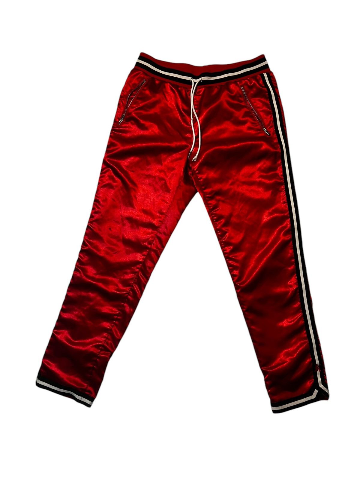 Kith × Mitchell & Ness Heat Pant Red Satin Size US 32 / EU 48 - 1 Thumbnail