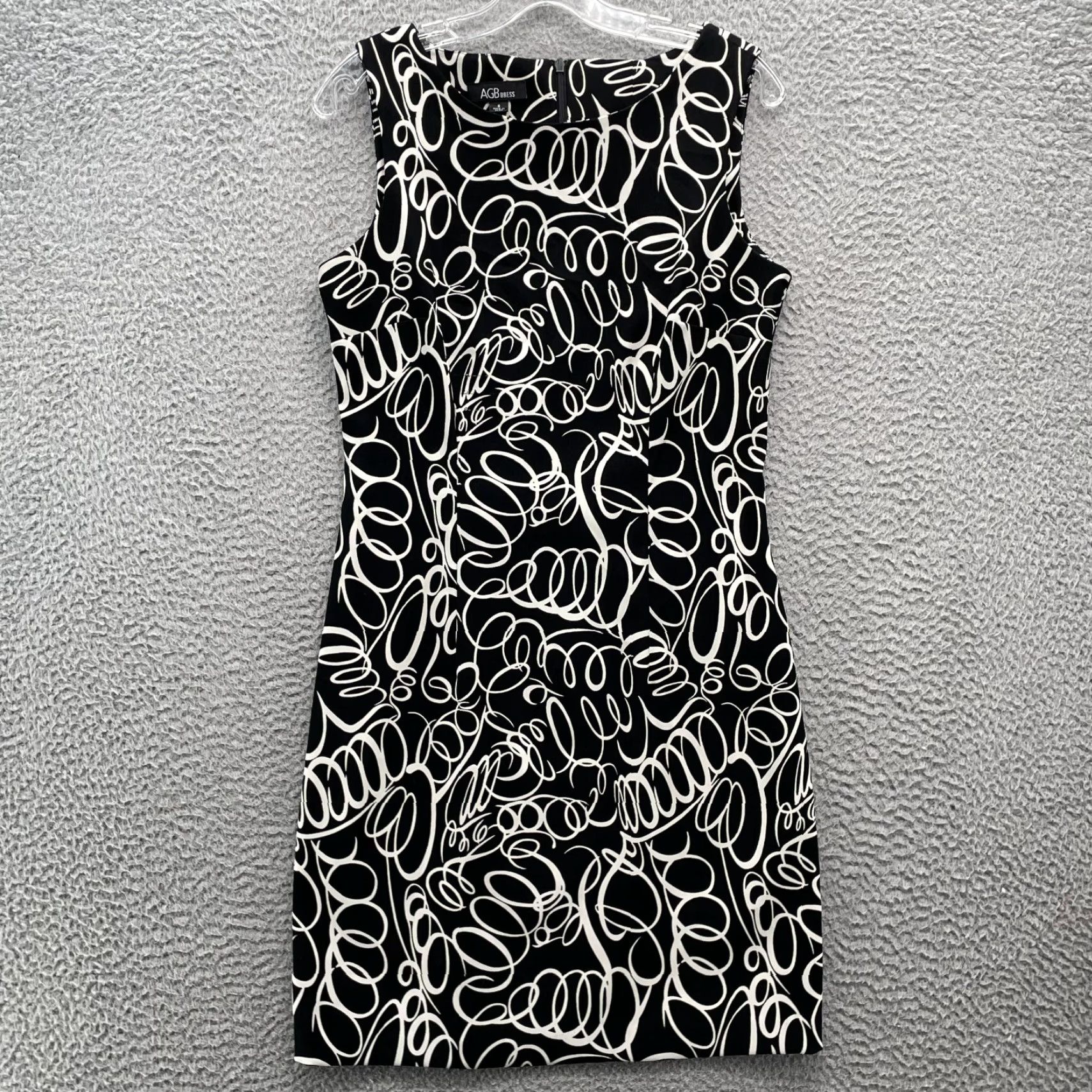 Vintage VINTAGE AGB Dress Womens 8 Boat Neck Loops Corpcore Business Cocktail Classic 90's Chic Shirt Size M / US 6-8 / IT 42-44 - 2 Thumbnail