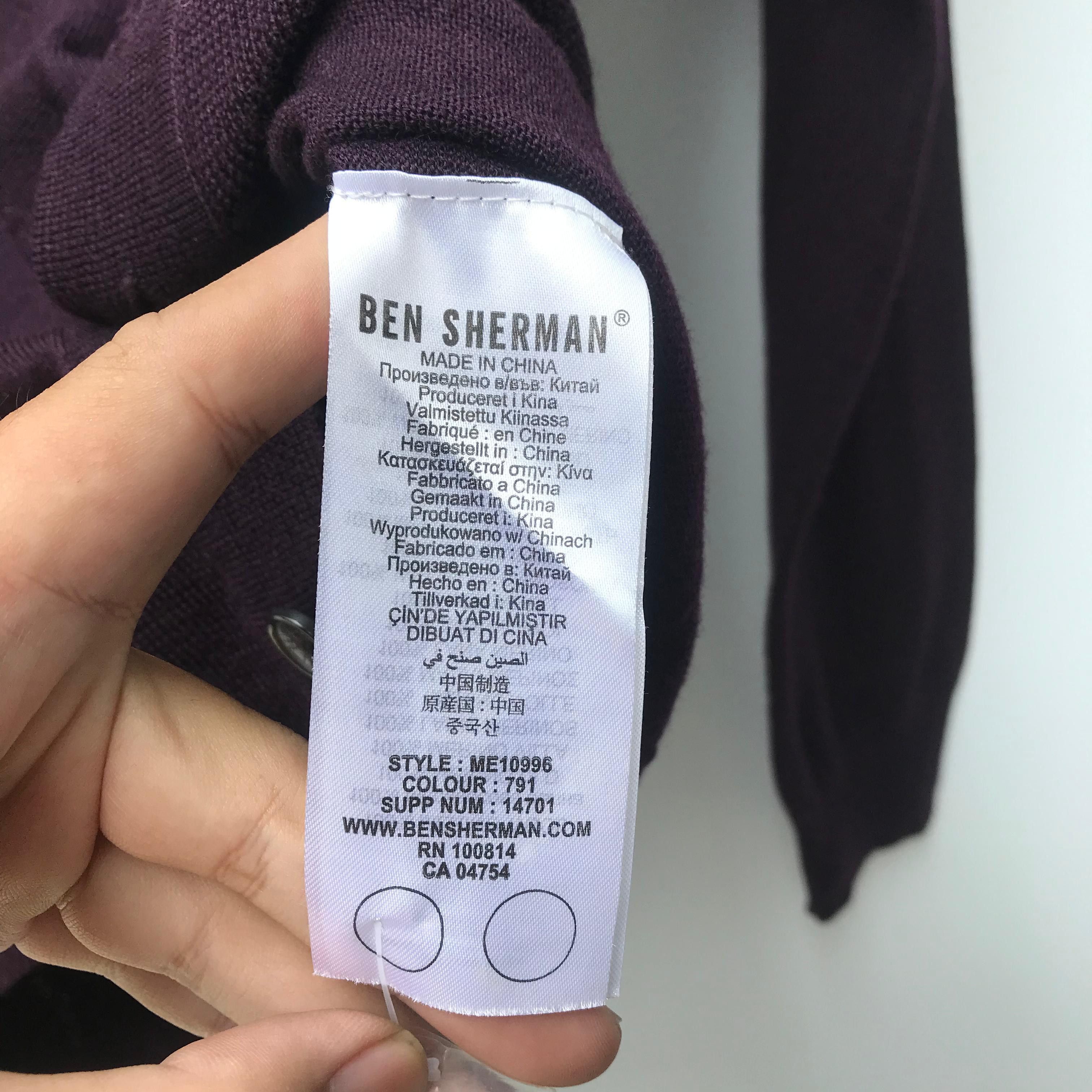 Ben Sherman Ben Sherman Cardigan knitwear sweater 100 % merino Wool new Size US M / EU 48-50 / 2 - 4 Thumbnail