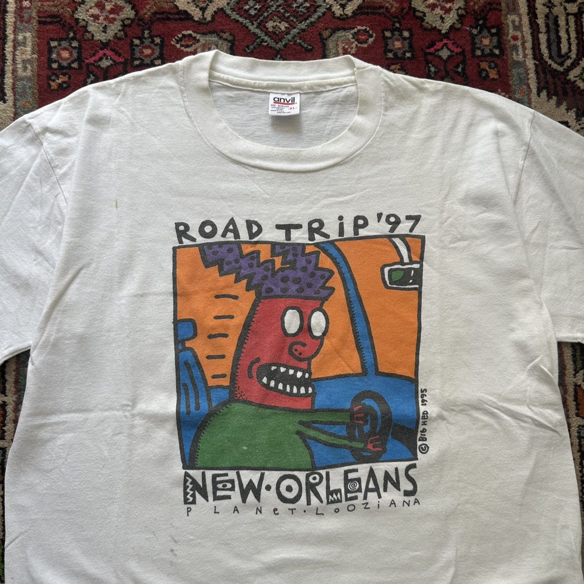 Vintage 1997 New Orleans “Road Trip” Graphic Tee Vintage Cartoon Size US XL / EU 56 / 4 - 4 Thumbnail