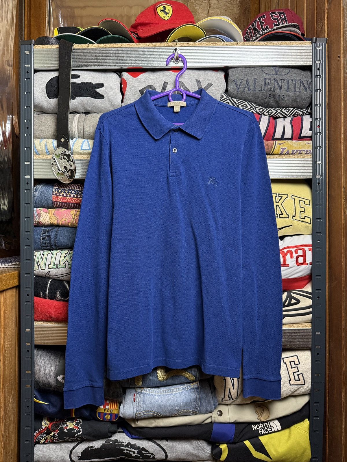 Burberry Vintage Burberry Brit Longsleeve Polo Rugby Shirt Size US L / EU 52-54 / 3 - 1 Thumbnail