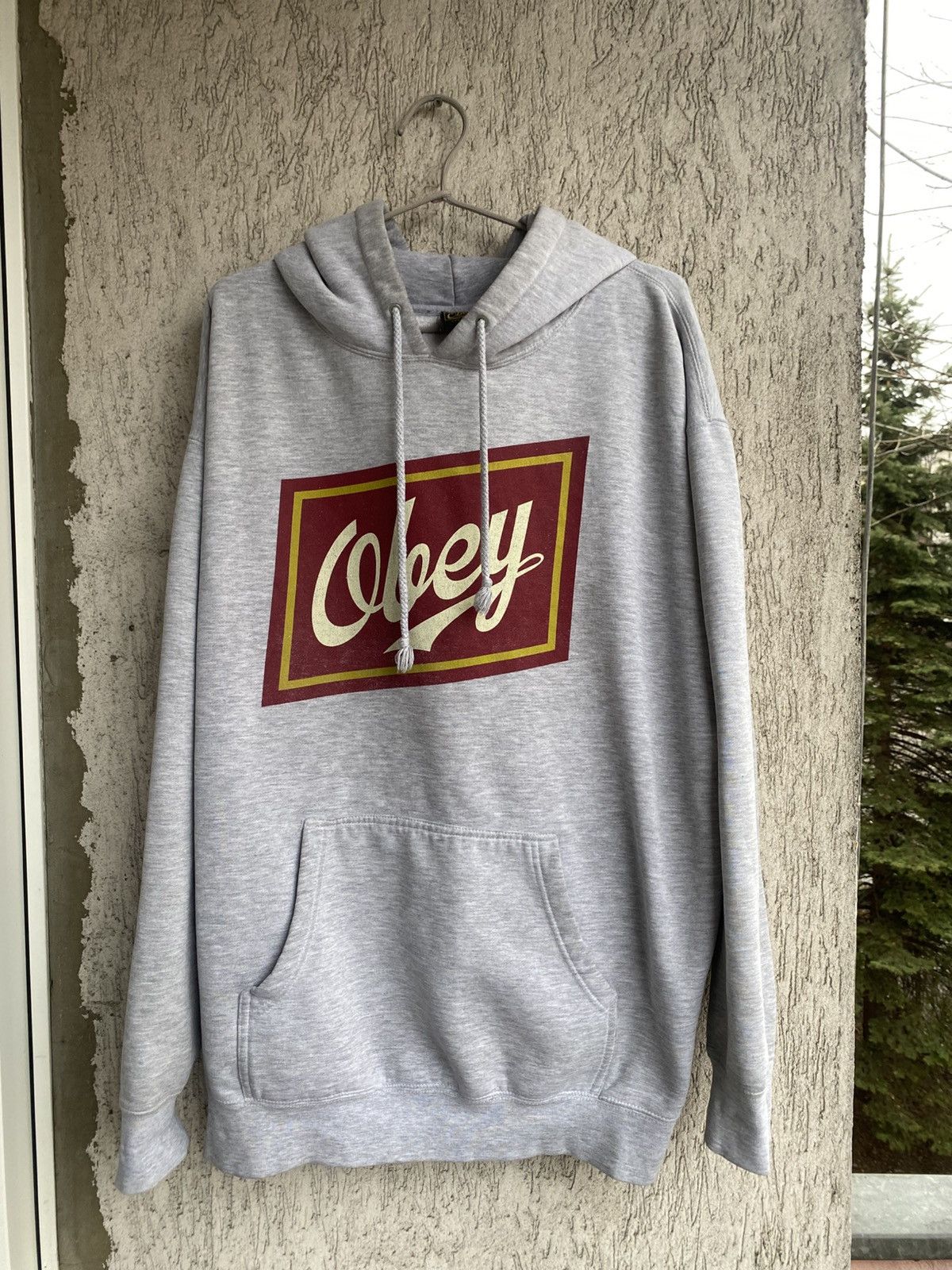 Obey Rare Vintage Boxy Hoodie Y2K Hip-Hop Streetwear