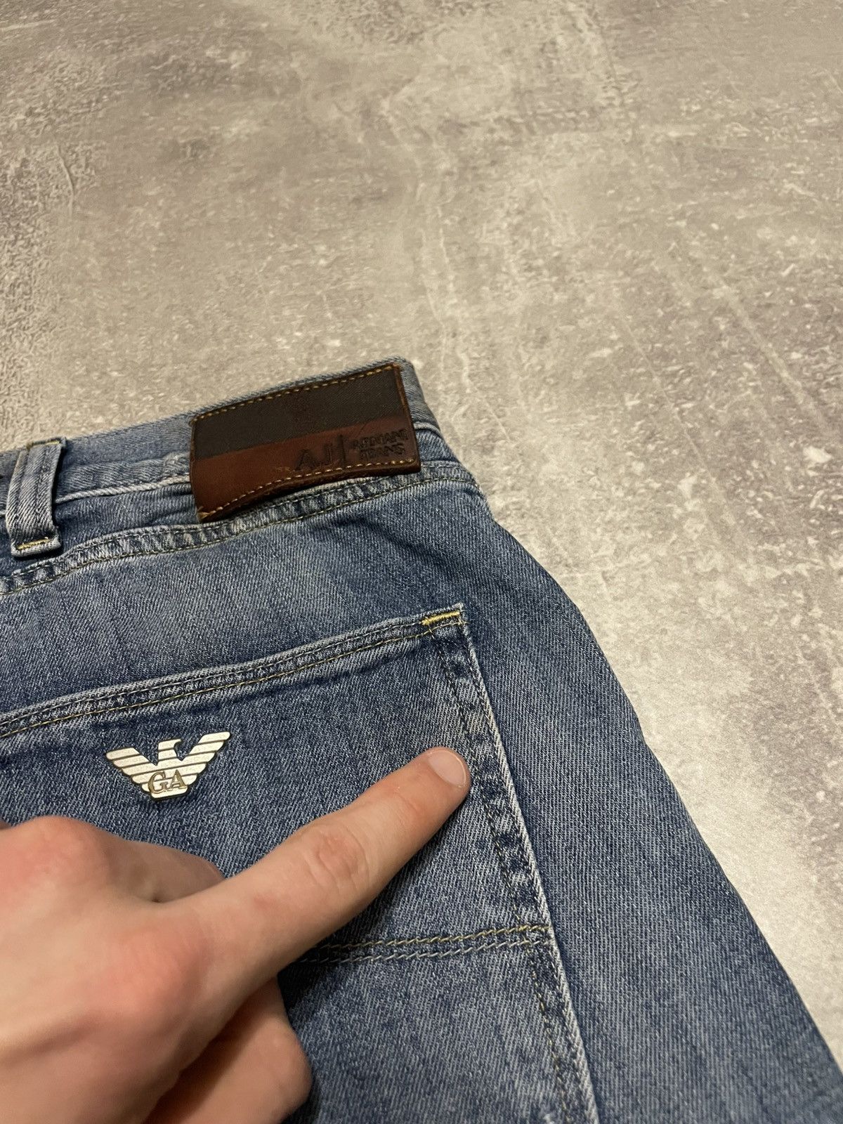 Armani Vintage Armani Jeans Metallic Logo Denim Size 33 Size US 33 - 19 Thumbnail