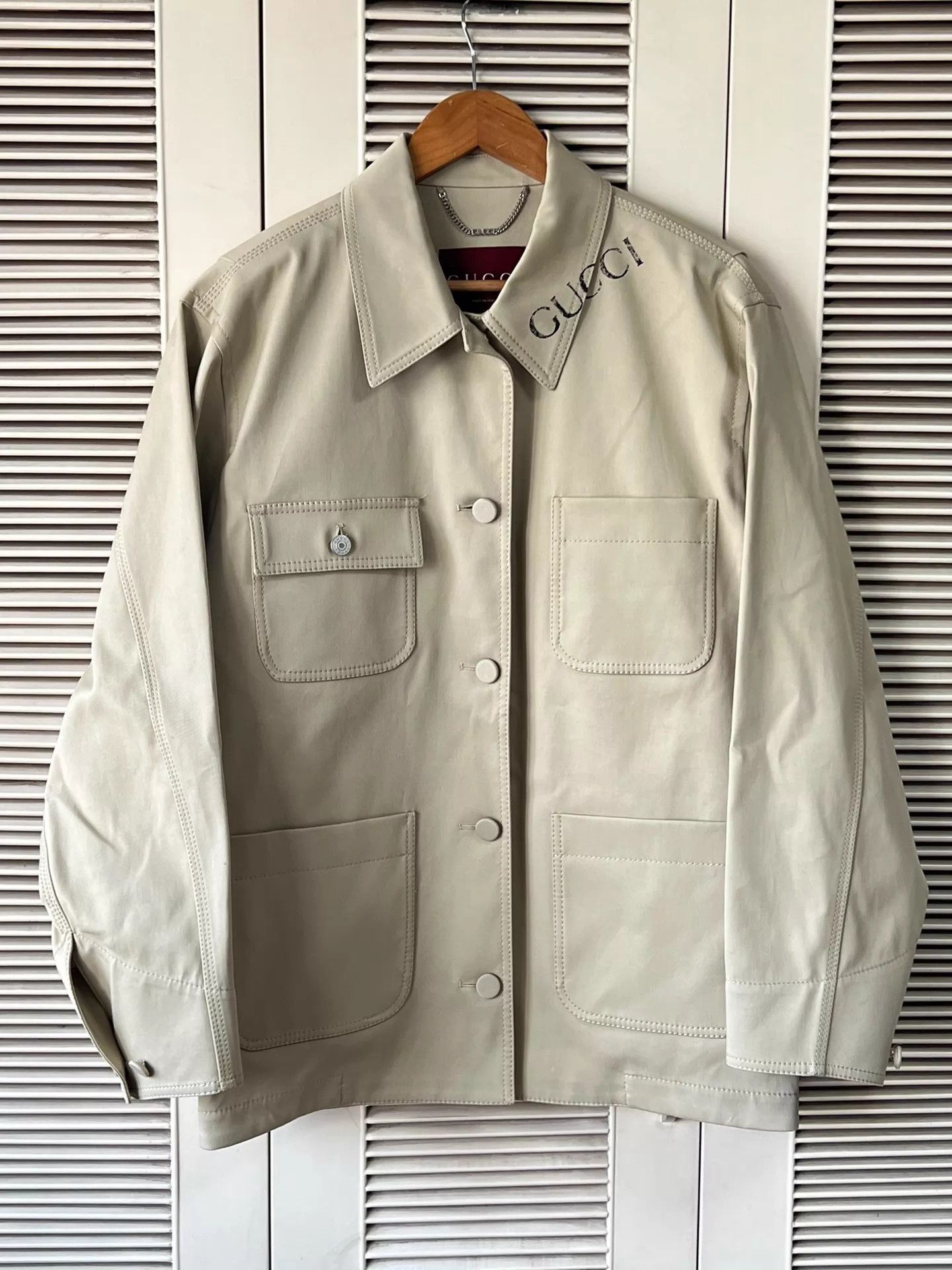 Gucci Gucci 42 Ivory Minimal Utility Logo Jacket Size M / US 6-8 / IT 42-44 - 1 Thumbnail
