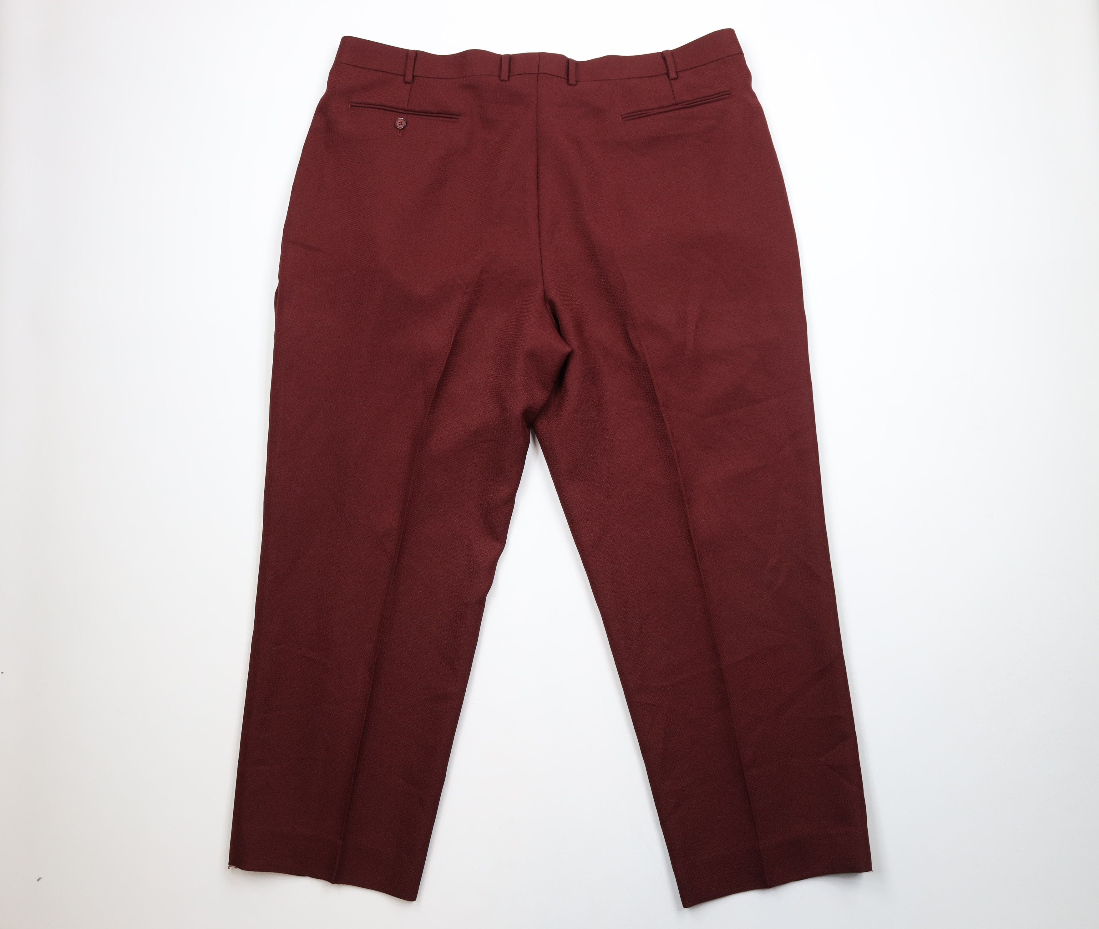 Vintage Vintage 90s Streetwear Knit Wide Leg Chino Pants Red Size US 44 / EU 60 - 8 Thumbnail