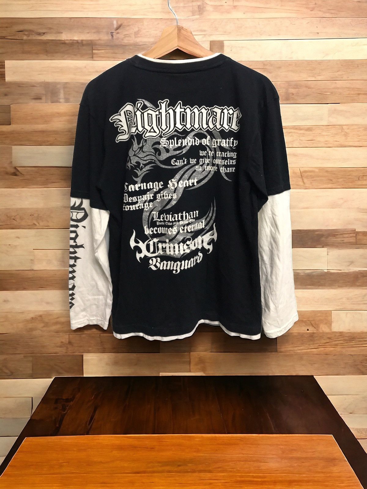 Japanese Brand 🔥🔥Nightmare Tribal Dragon Skate Style L/S Shirt x Rare Size US L / EU 52-54 / 3 - 9 Thumbnail