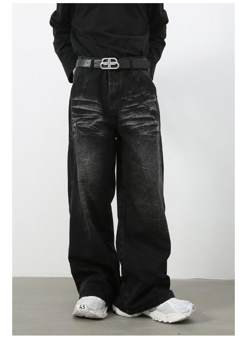 Japanese Brand × Jean American high street stitching washed distressed loose jeans Size US 32 / EU 48 - 3 Thumbnail