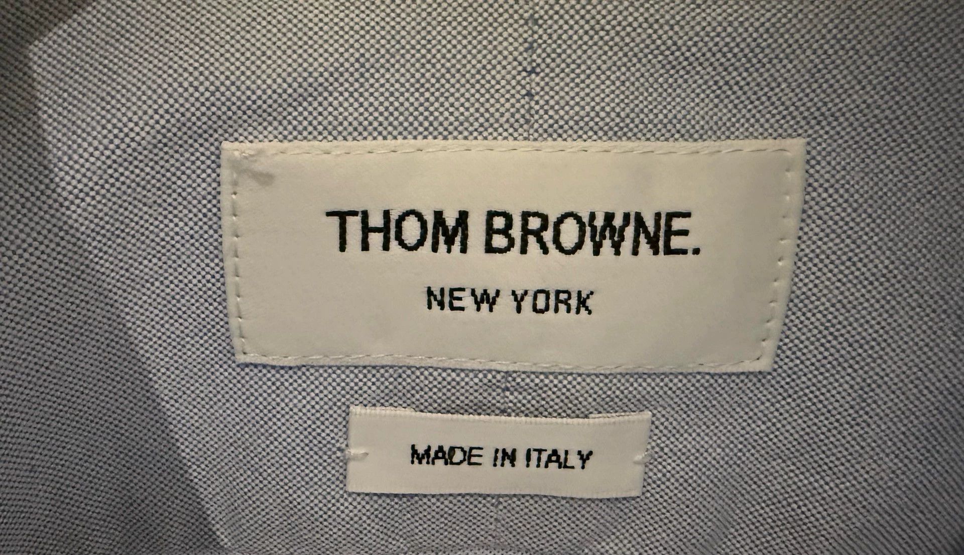 Thom Browne Thom Browne Women's Blue Placket 3-Color Logo Shirt Size40 Size S / US 4 / IT 40 - 3 Thumbnail