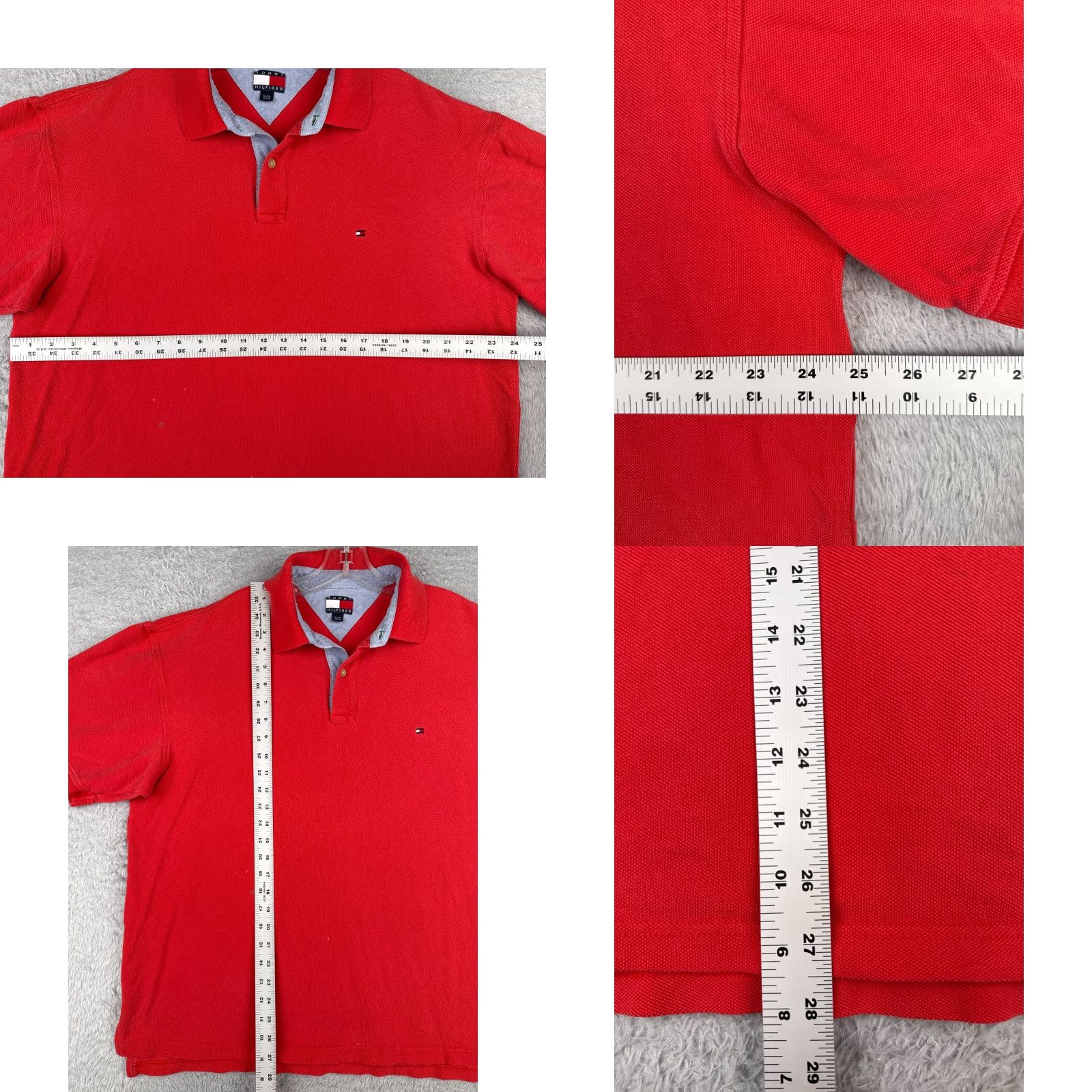 Tommy Hilfiger Tommy Hilfiger Polo Shirt Mens XL Red Short Sleeve Slim Fit Activewear Size US XL / EU 56 / 4 - 8 Thumbnail