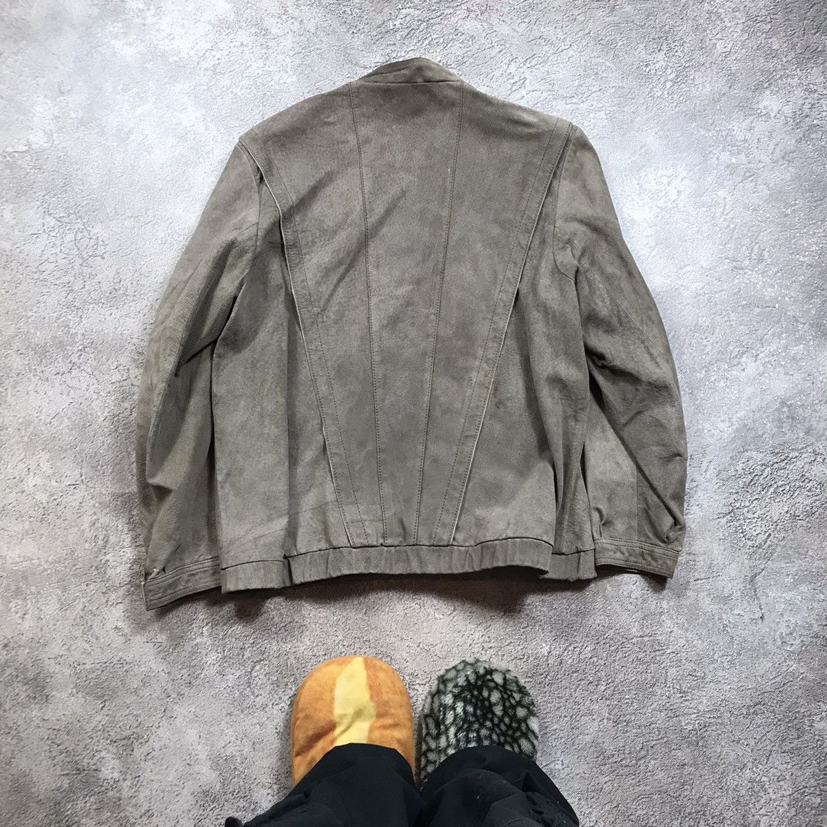 Vintage Vintage 90s Faded Suede Jacket Streetwear Grunge Slim Boxy L Size L / US 10 / IT 46 - 6 Thumbnail