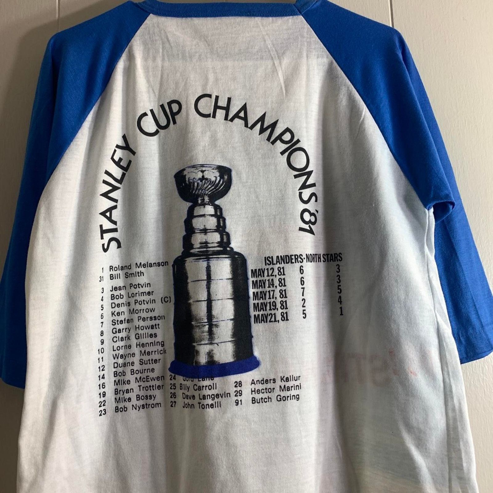 NHL 1981 NEW YORK ISLANDERS STANLEY CUP CHAMPIONS tee shirt XL Size US XL / EU 56 / 4 - 7 Thumbnail