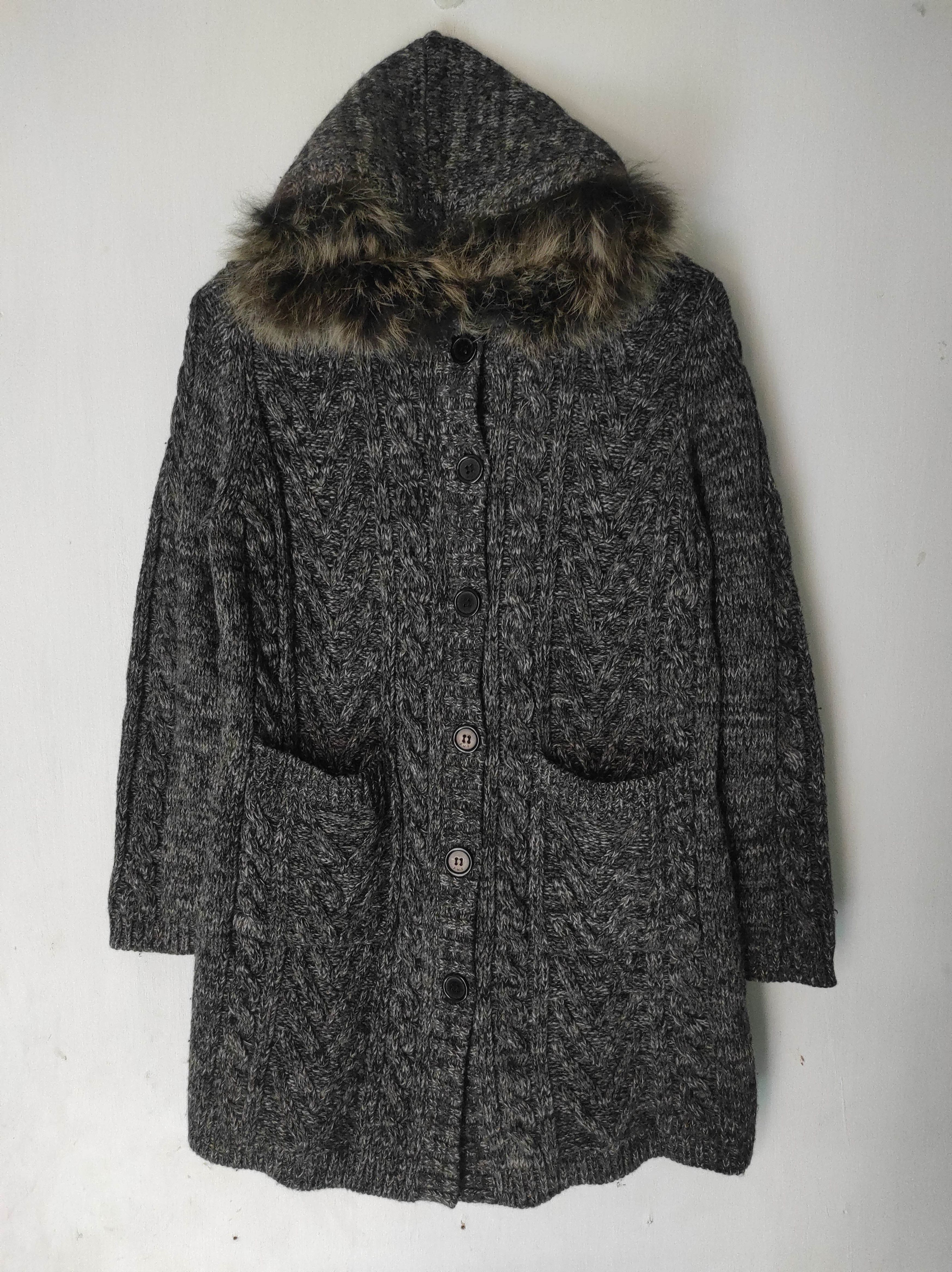 If Six Was Nine Flamingo Knit Fur Raccon Hoodie IfSixWasNine LGB style Size M / US 6-8 / IT 42-44 - 2 Thumbnail