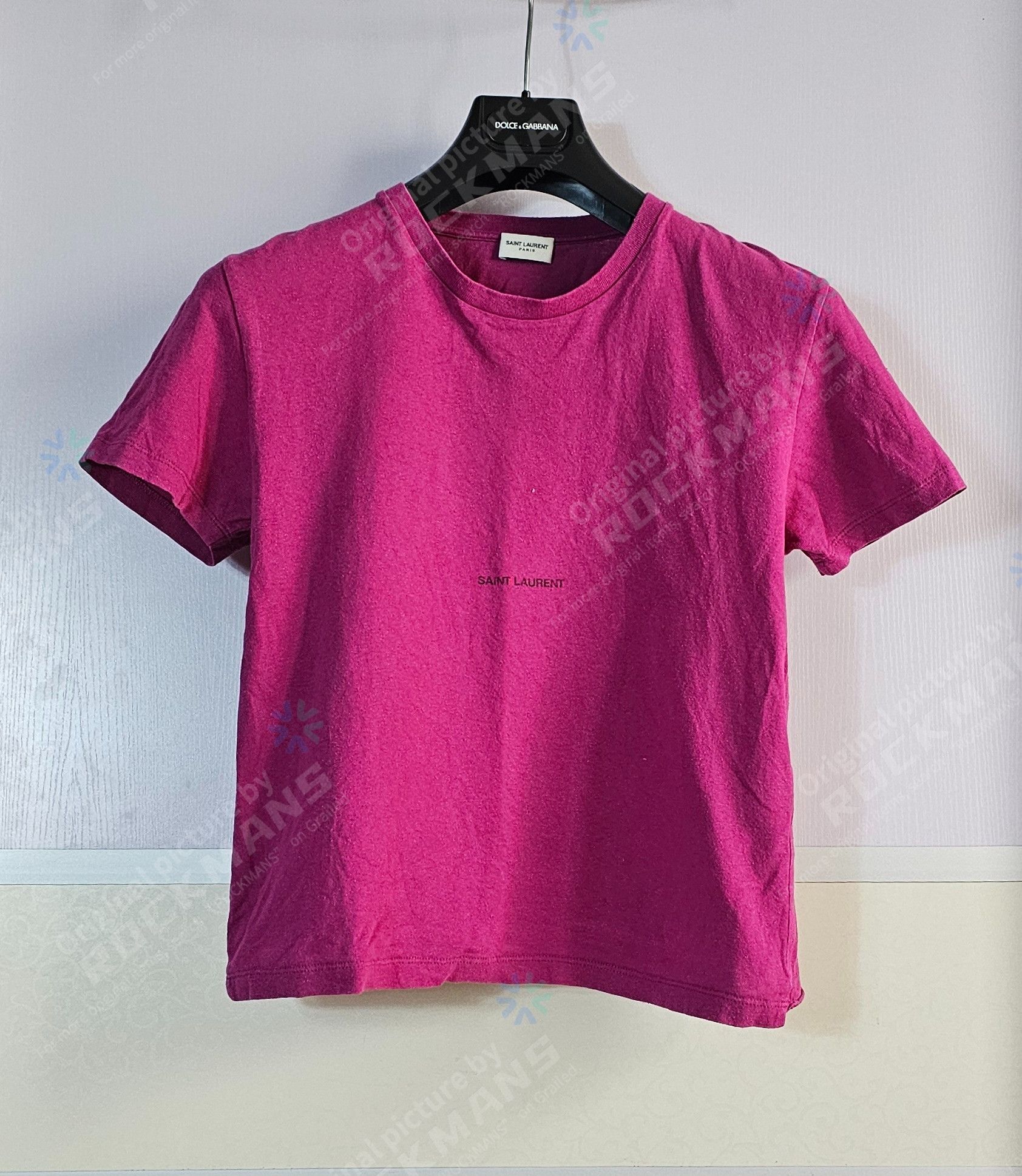 Saint Laurent Paris Saint Laurent Unisex Pink Rive Gauche Logo T-Shirt Size S Size S / US 4 / IT 40 - 1 Thumbnail