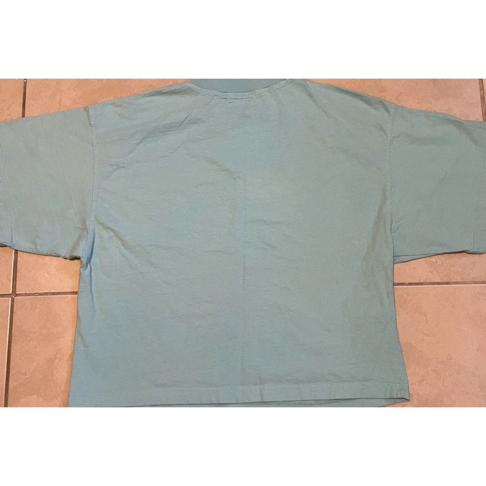 Vintage VINTAGE B.U.M. Equipment Shirt Mens L Green 90s Graphic Tee Surf Beach Vaporwave 80s Grunge Boxy Crop Fit Size US L / EU 52-54 / 3 - 5 Thumbnail