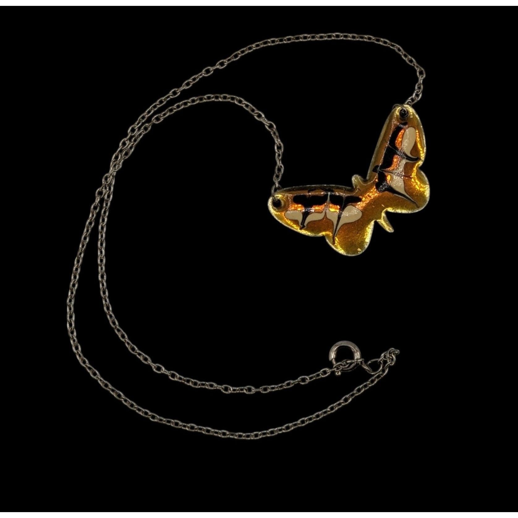 Other Fairycore Butterfly Pendant Necklace Stainless Steel With En Size ONE SIZE - 1 Thumbnail