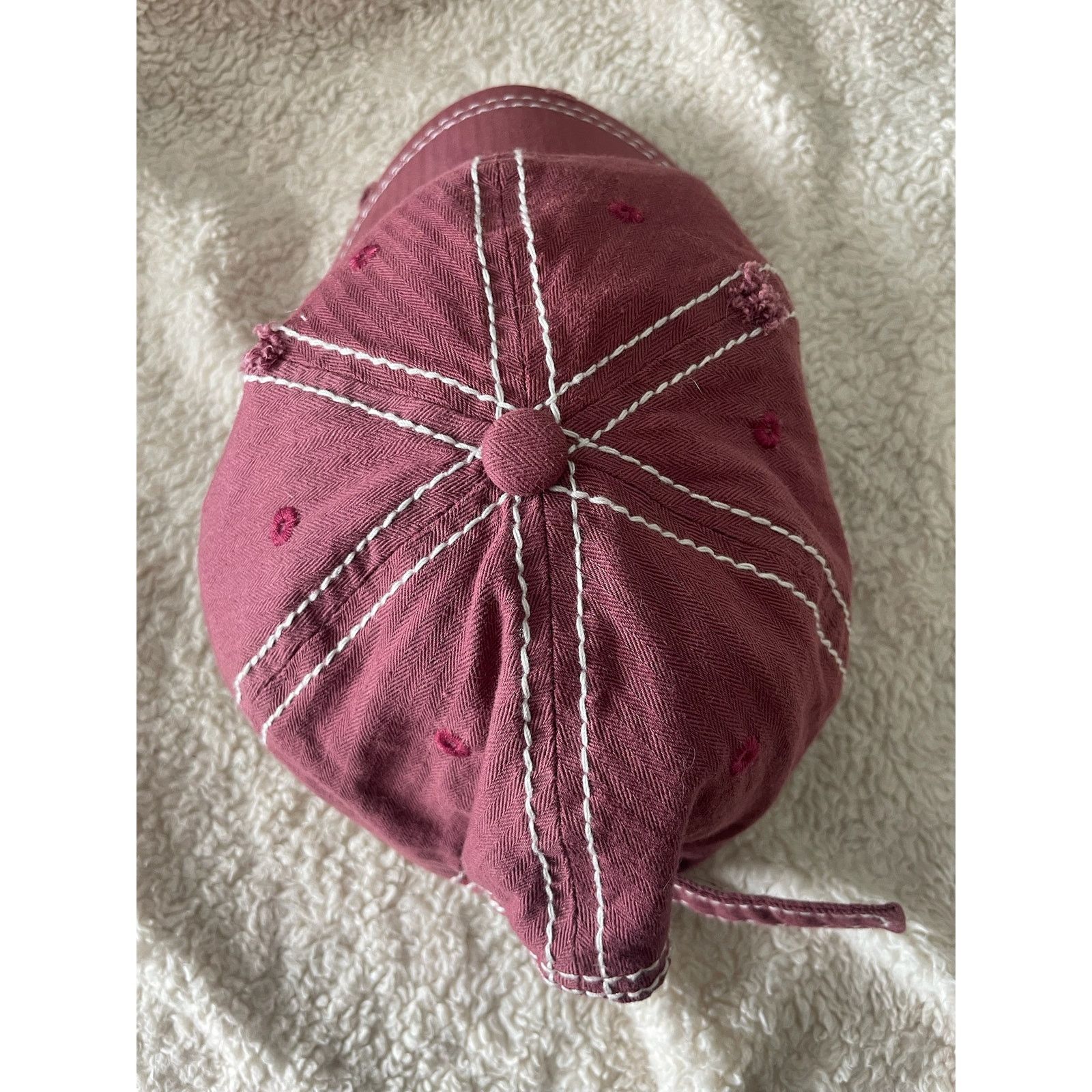 Other Distressed Burgundy Baseball Cap Size ONE SIZE - 4 Thumbnail