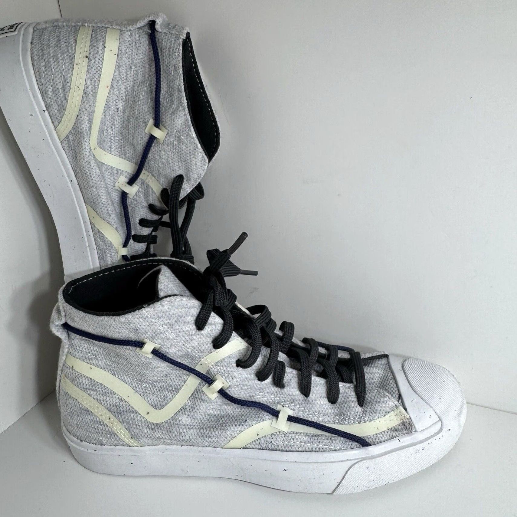 Converse Converse Jack Purrell Jack Purcell Mid Rally Renew Mens Sz 7 White Storm Wind Grey 170947C Size ONE SIZE - 2 Thumbnail