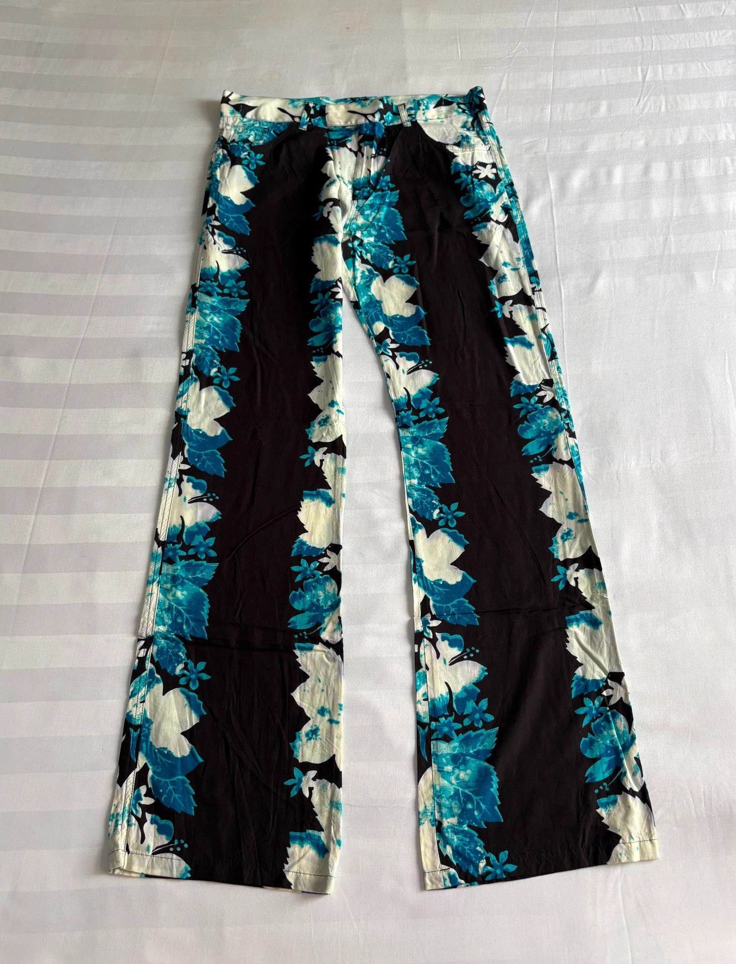 Jean Paul Gaultier Jean Paul Gaultier Vintage Flower Paneled Trousers Size 29" - 1 Thumbnail