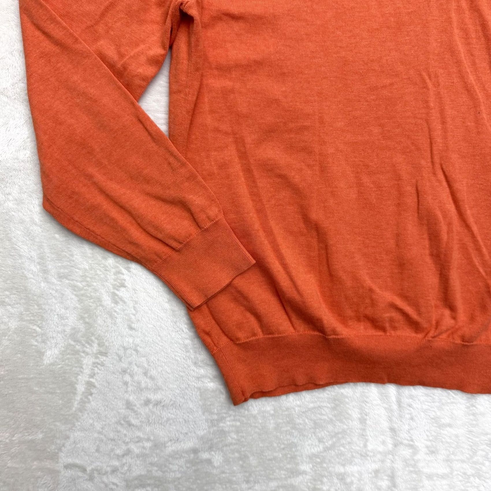 Brooks Brothers Brooks Brothers Quarter Zip Sweater Mens Large Orange Supima Cotton Mock Neck Pullover Knit Zipper Solid 1/4 Zip Size US L / EU 52-54 / 3 - 6 Thumbnail