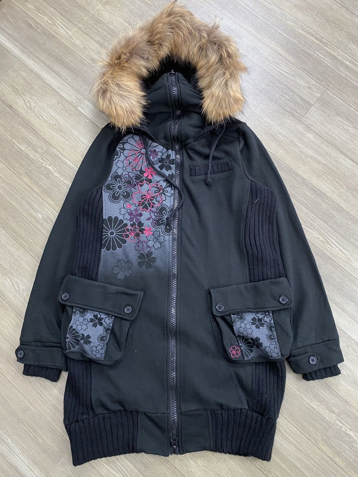 Karakuri Tamashii 2000s Miyabi Florals Ifsixwasnine Lgb Style Fur Bono Jacket Size US L / EU 52-54 / 3 - 2 Thumbnail