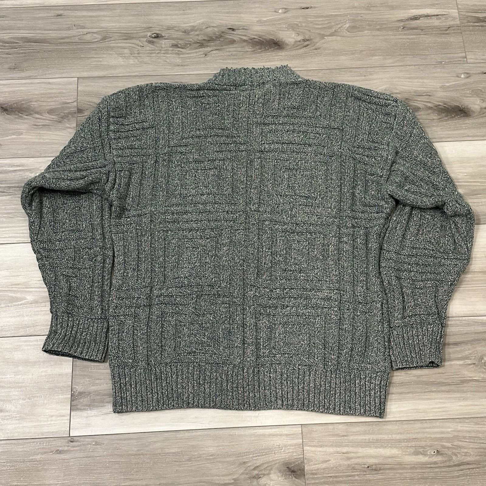 Eddie Bauer VTG 90s Eddie Bauer Sweater Men's Medium Geometric Green Size US M / EU 48-50 / 2 - 4 Thumbnail