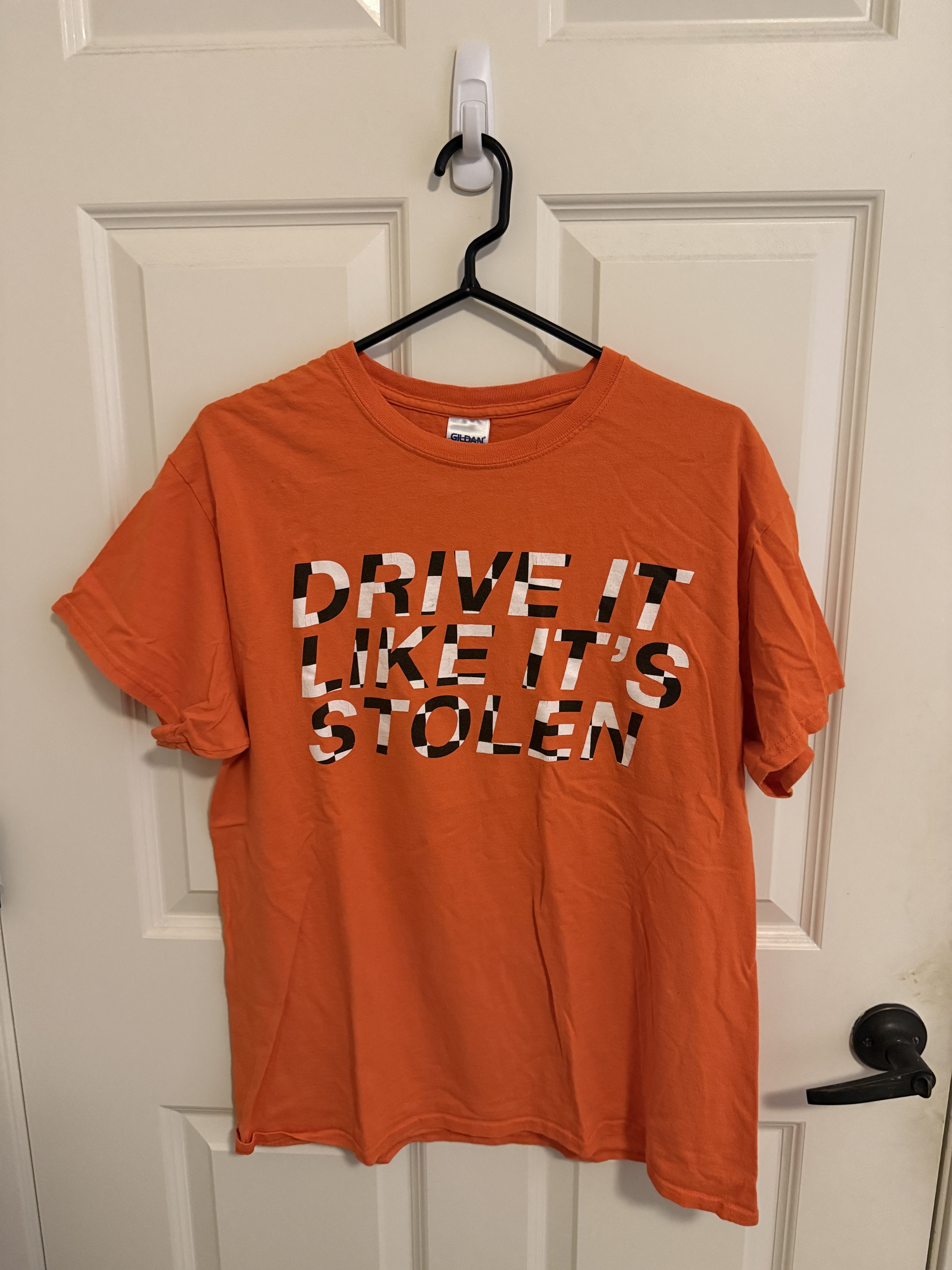 Gildan Injury Reserve Drive It Like It's Stolen T-Shirt, Orange Size US L / EU 52-54 / 3 - 1 Thumbnail