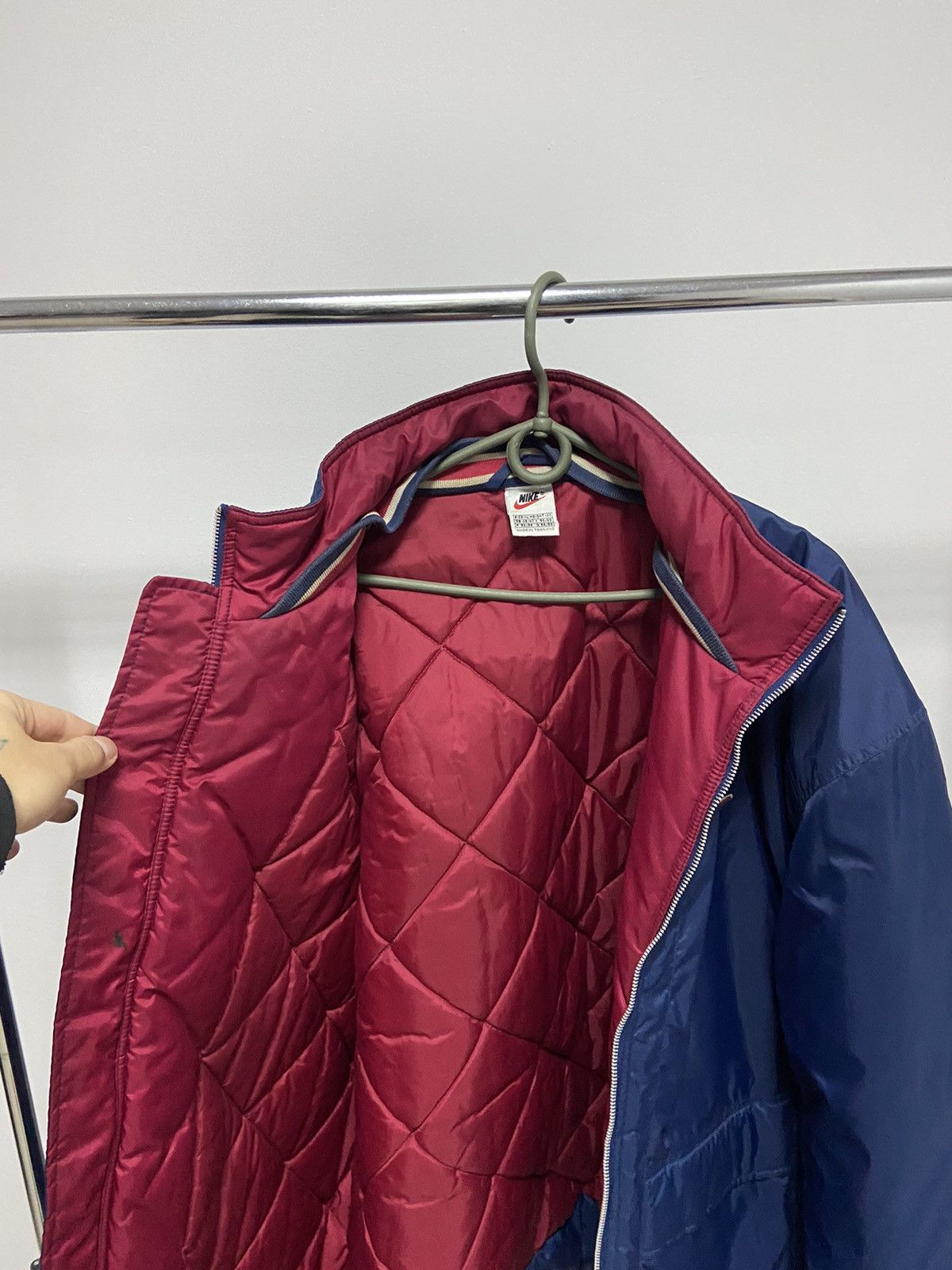 Nike × Vintage Nike Puffer Jacket big Logo Vintage Swoosh Size US XL / EU 56 / 4 - 9 Thumbnail