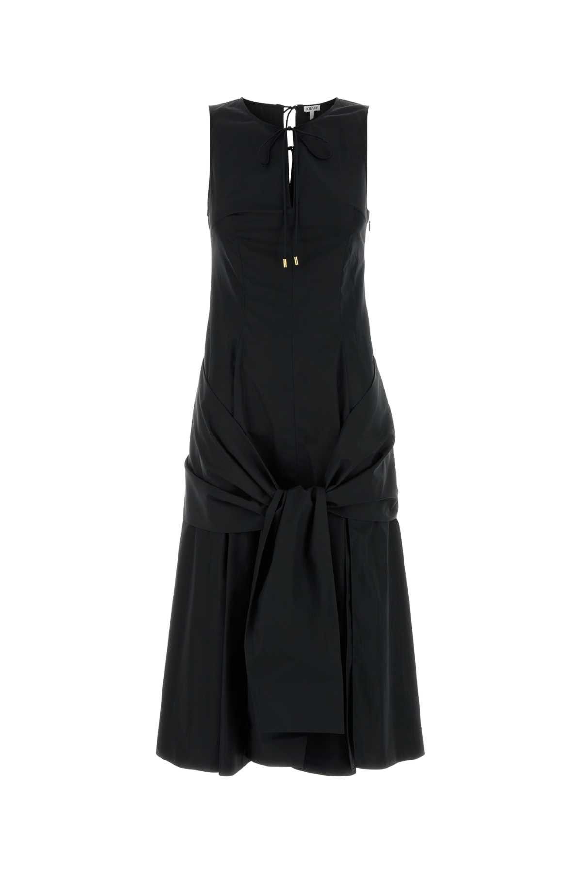 Loewe Black Poplin Dress Size S / US 4 / IT 40 - 1 Thumbnail