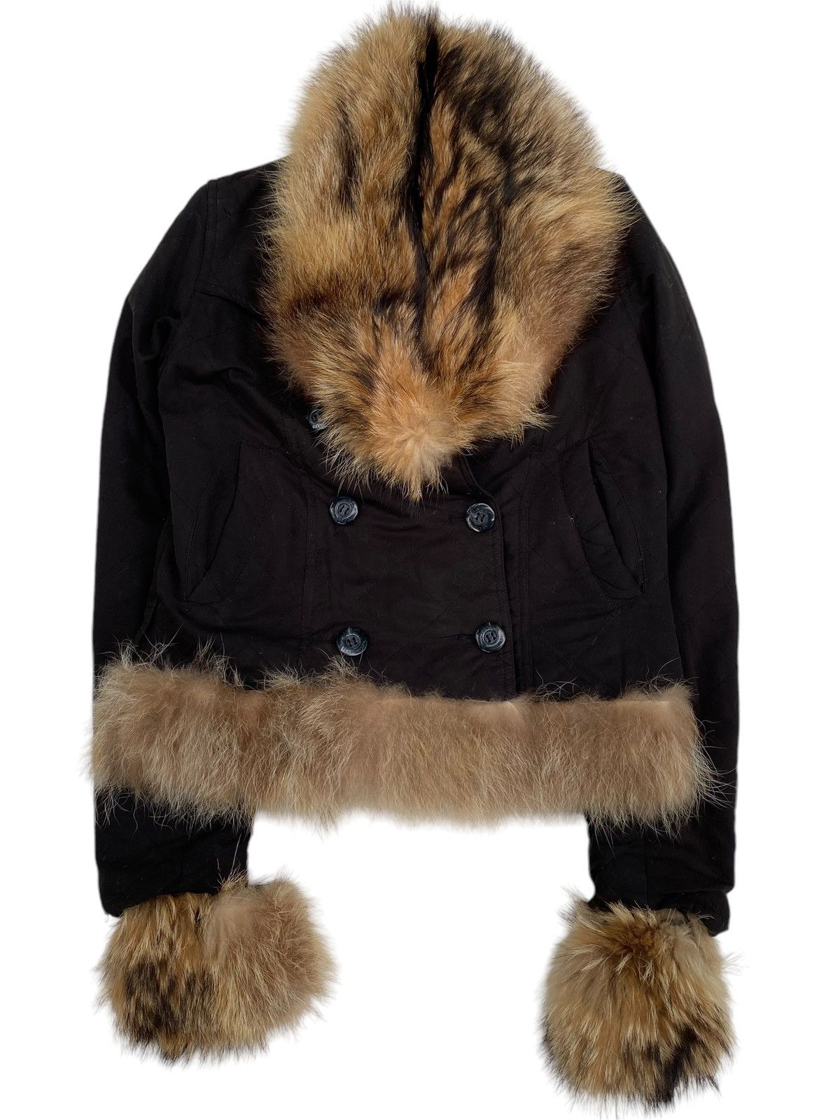 Japanese Brand × Vintage Vtg Lalacub Fur Raccon Jacket LGB Style Size S / US 4 / IT 40 - 2 Thumbnail