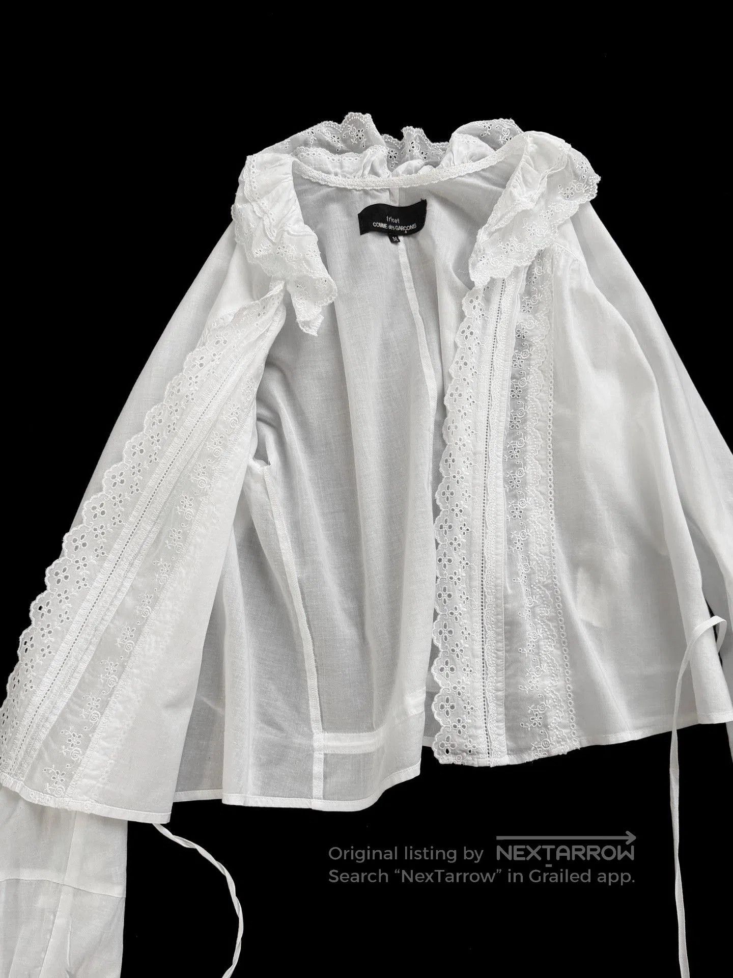 Comme des Garcons Comme des Garçons Lace Tie Top. Size M / US 6-8 / IT 42-44 - 8 Thumbnail