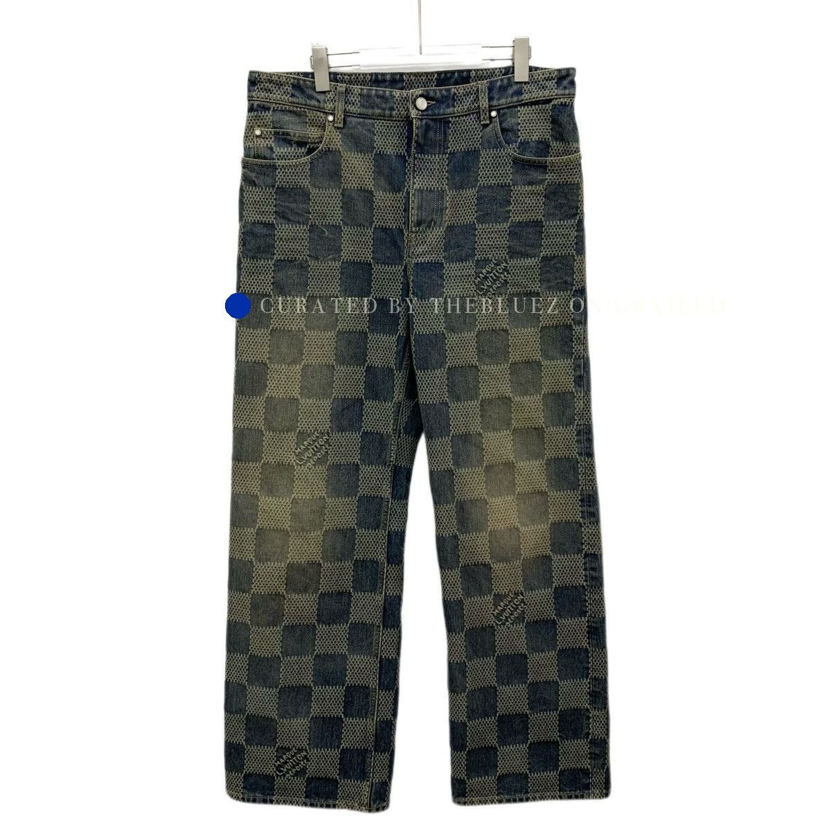 Louis Vuitton Pharrell Blue Damier Denim Pants Size US 32 / EU 48 - 1 Thumbnail