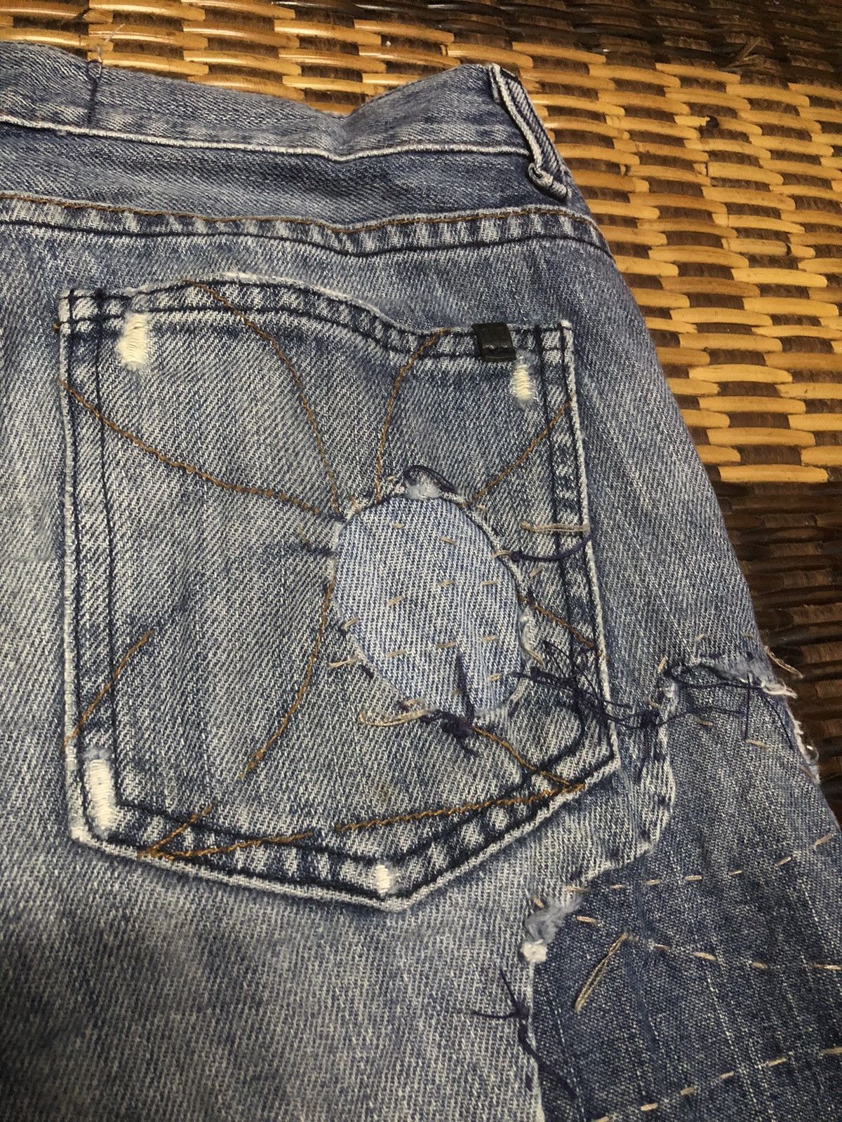Designer × Vintage VINTAGE HABITUAL WITH PROJECT ALABAMA PATCHWORK JEANS Size 29" - 16 Thumbnail