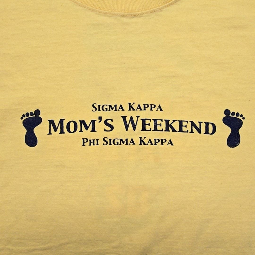 Fruit Of The Loom Vintage Sigma Kappa Mom's Weekend Oregon State Yellow L Tee Size US L / EU 52-54 / 3 - 2 Thumbnail
