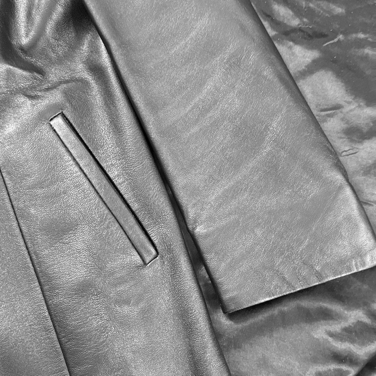 Vintage Iconic super long matrix leather coat Size L / US 10 / IT 46 - 4 Thumbnail