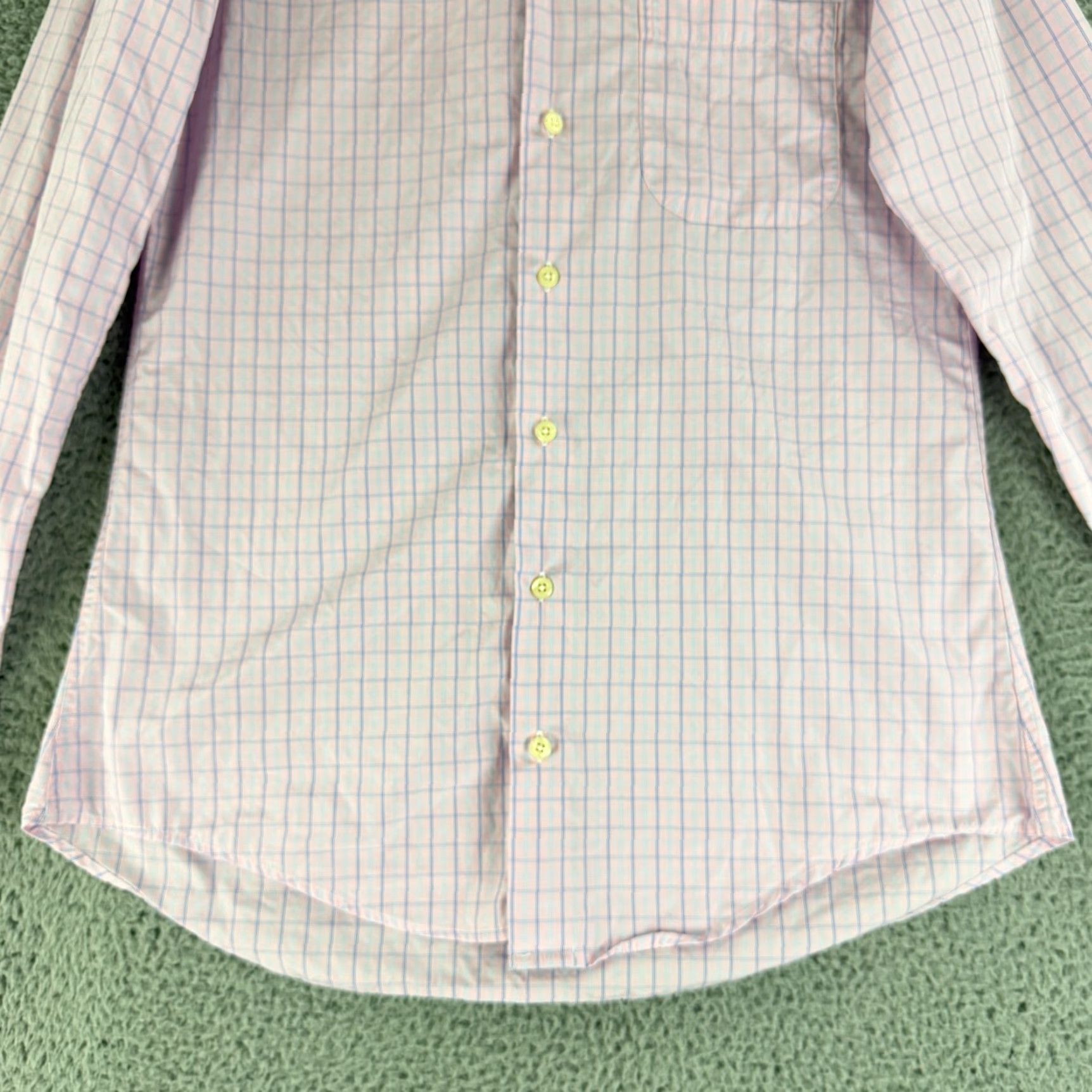 Pinko Gitman Bros. Button-Up Shirt Mens Medium Pink Plaid Long Sleeve VTG USA Made Size US M / EU 48-50 / 2 - 4 Thumbnail