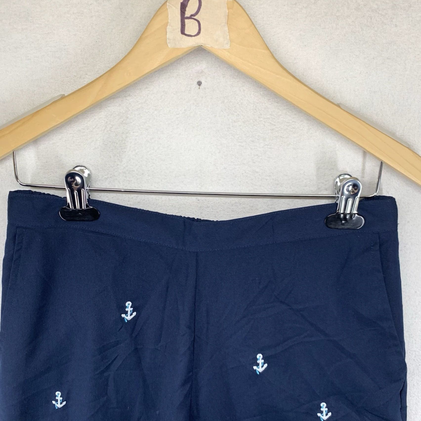 Vintage Alfred Dunner Navy Blue Classic Pull On Pants Size 8 Short Straight Embroidered Size 30" / US 8 / IT 44 - 3 Thumbnail
