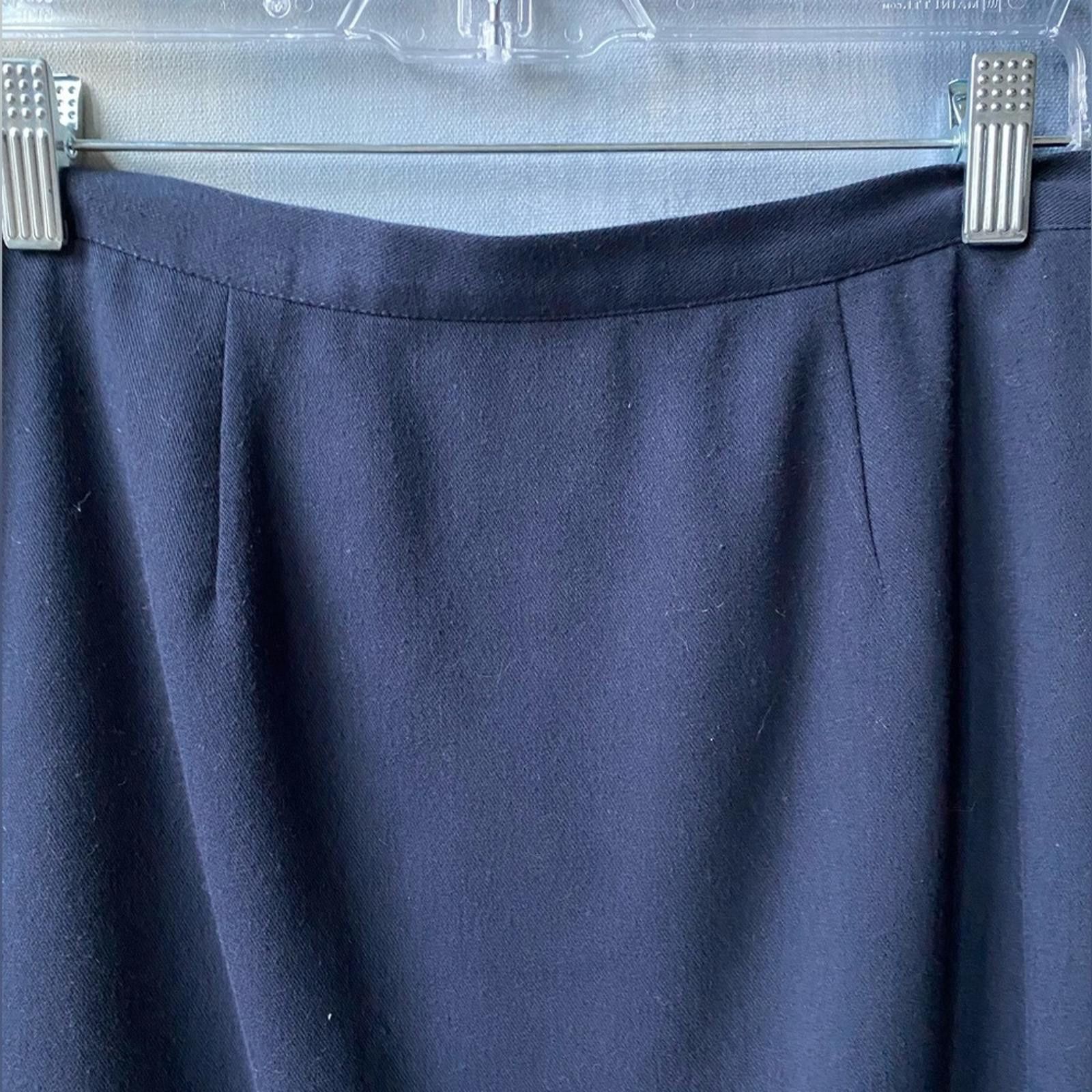 Other Vintage Paul Harris Navy Pencil Skirt Size 6 Small Classic Size 28" / US 6 / IT 42 - 3 Thumbnail