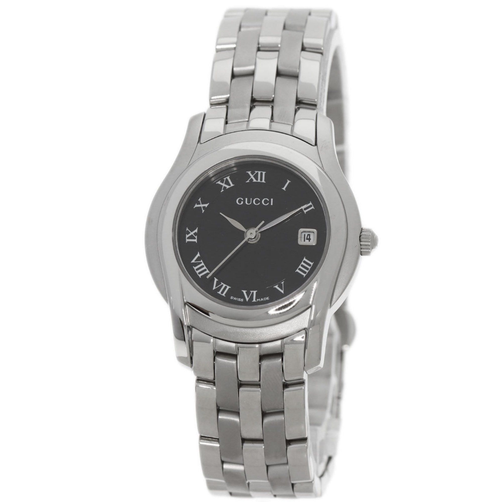 image of Gucci 5500L Watch Stainless Steel/ss Ladies Gucci in Black, Women's