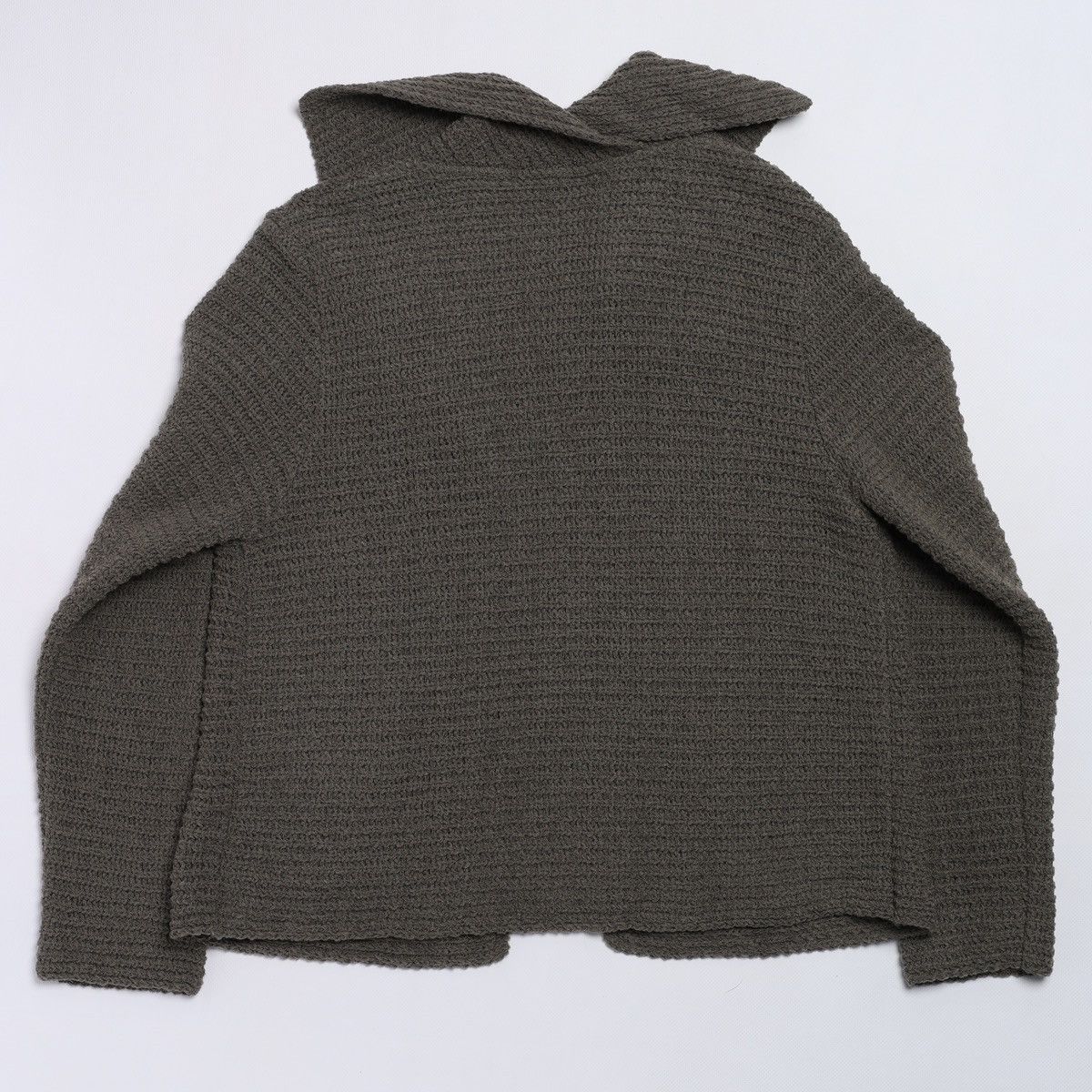 Annette Gortz Annette Gortz Wool Ribbed Cardigan Sweater Khaki Size M / US 6-8 / IT 42-44 - 3 Thumbnail