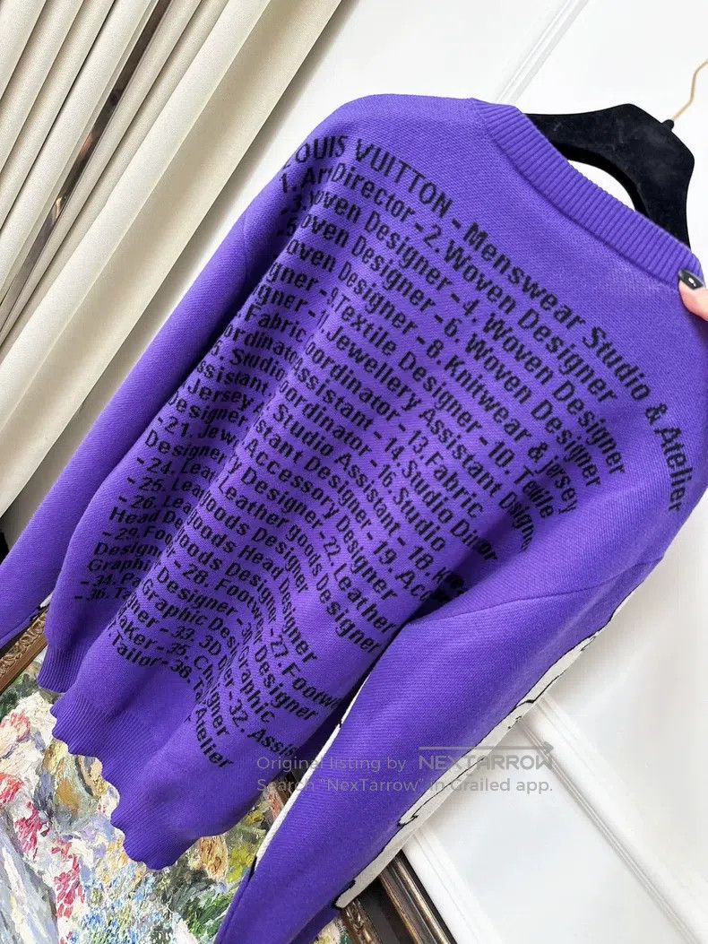 Louis Vuitton Louis Vuitton Purple digital portrait letter logo knitted Size US S / EU 44-46 / 1 - 5 Thumbnail