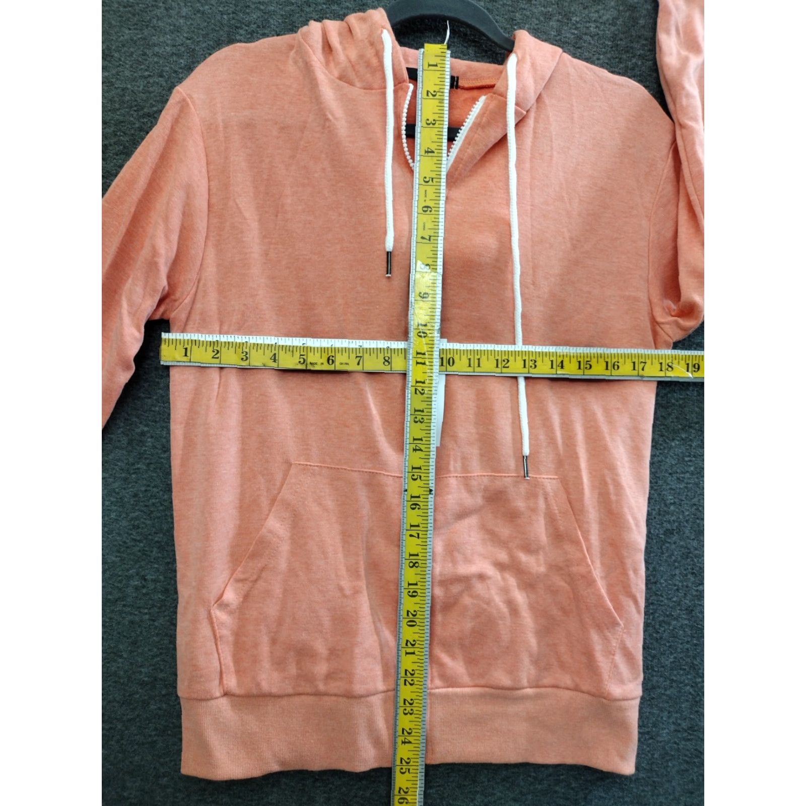 Vintage GIVON Basic Lightweight Zip-Up Hoodie Women S Peach Solid Hooded Cotton Blend Long Sleeve Jacket Summer Spring Fall Winter S Size S / US 4 / IT 40 - 4 Thumbnail