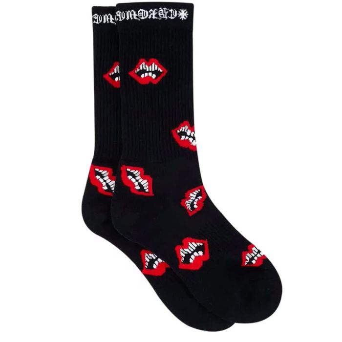 Chrome Hearts Chrome Hearts Chomper Socks Red White Black (3 Pack ...