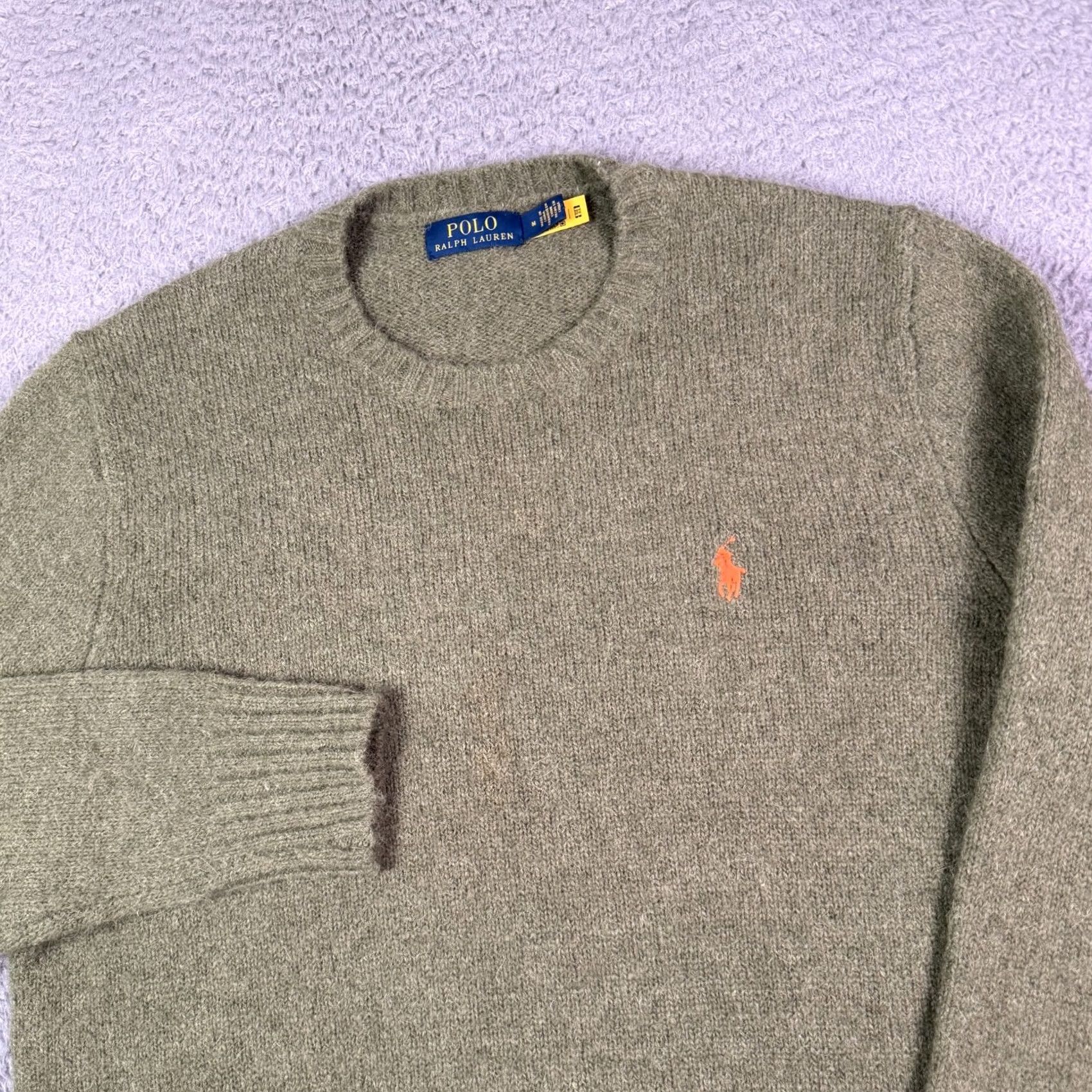 Polo Ralph Lauren Polo Ralph Lauren Sweater Mens M Green Olive Wool Alpaca Blend Crewneck Pullover Size US M / EU 48-50 / 2 - 2 Thumbnail