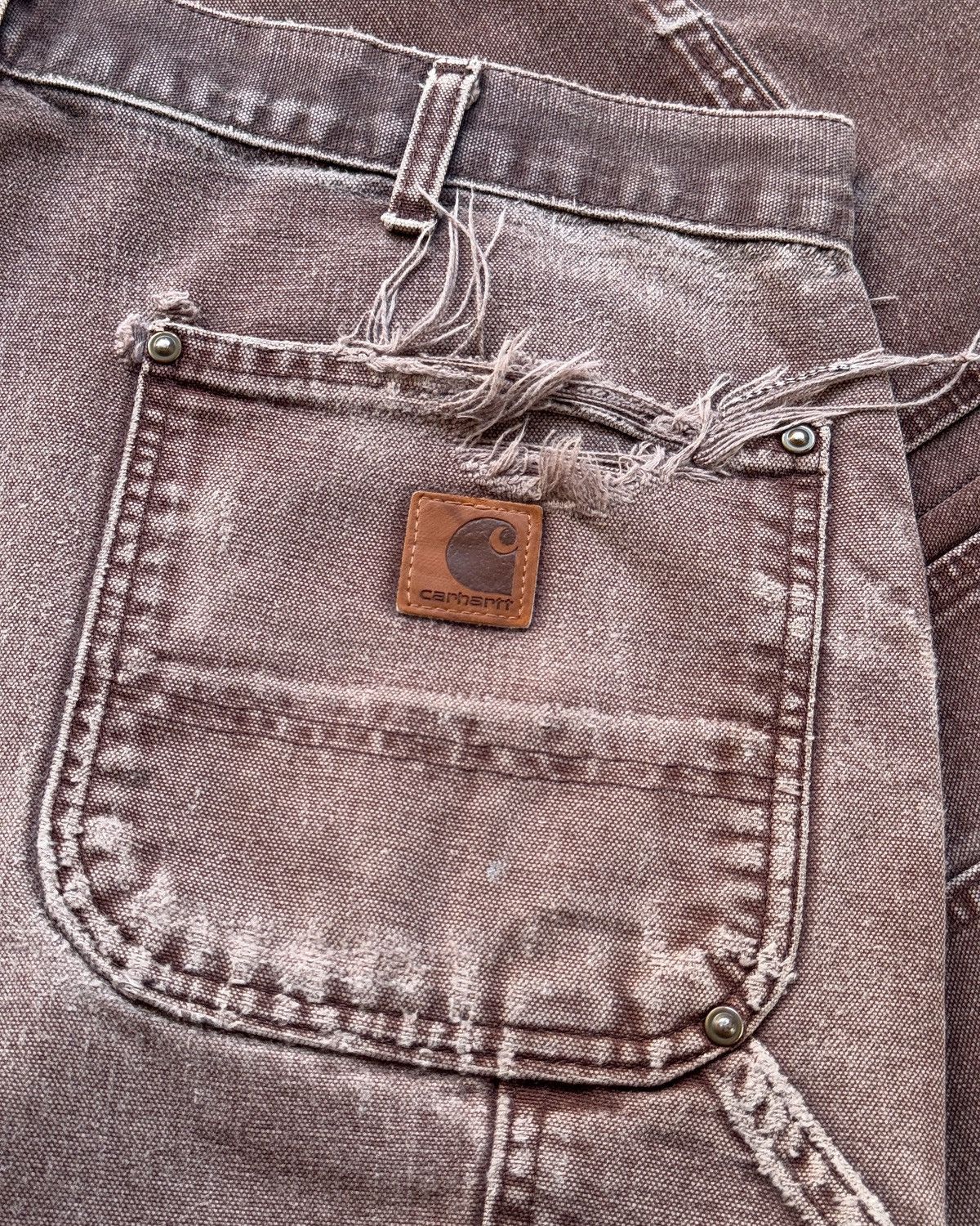 Carhartt Thrashed Vintage Carhartt Double Knee Carpenter Pants B136 Size US 36 / EU 52 - 10 Thumbnail